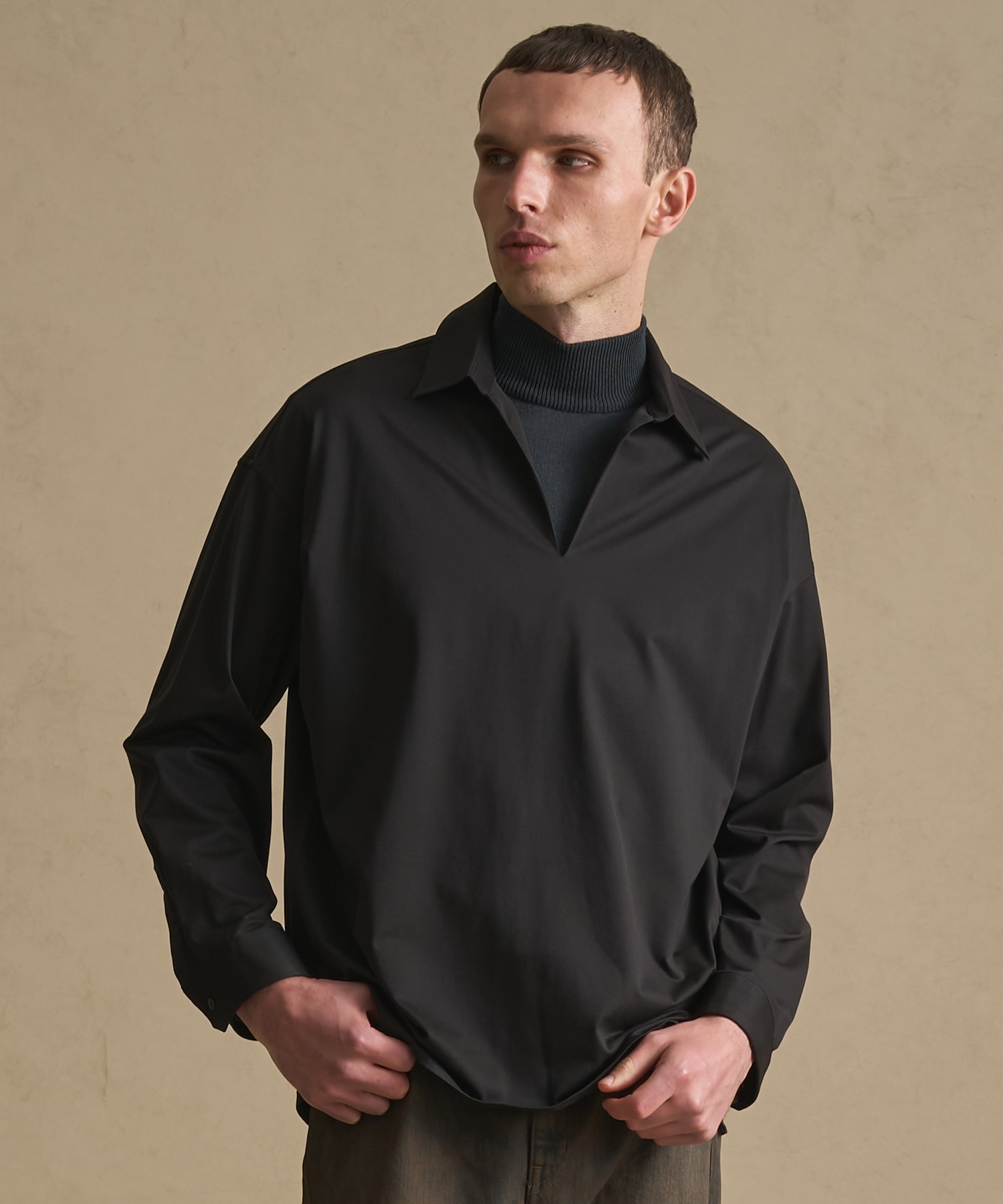 46Gストレッチスキッパーシャツ