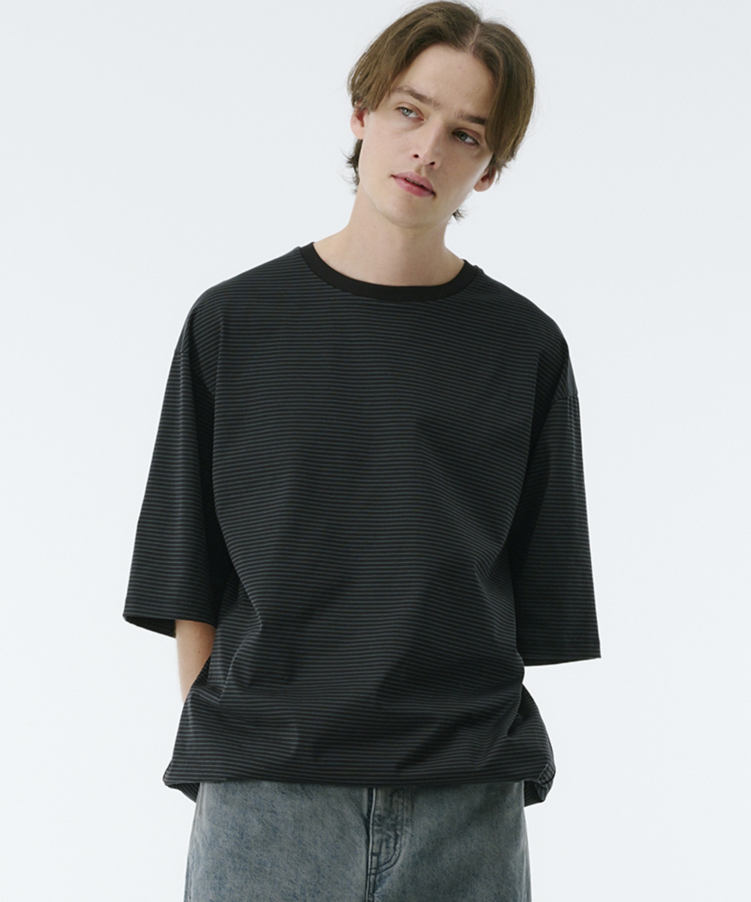 ビューティーコットンコードボーダーTEE