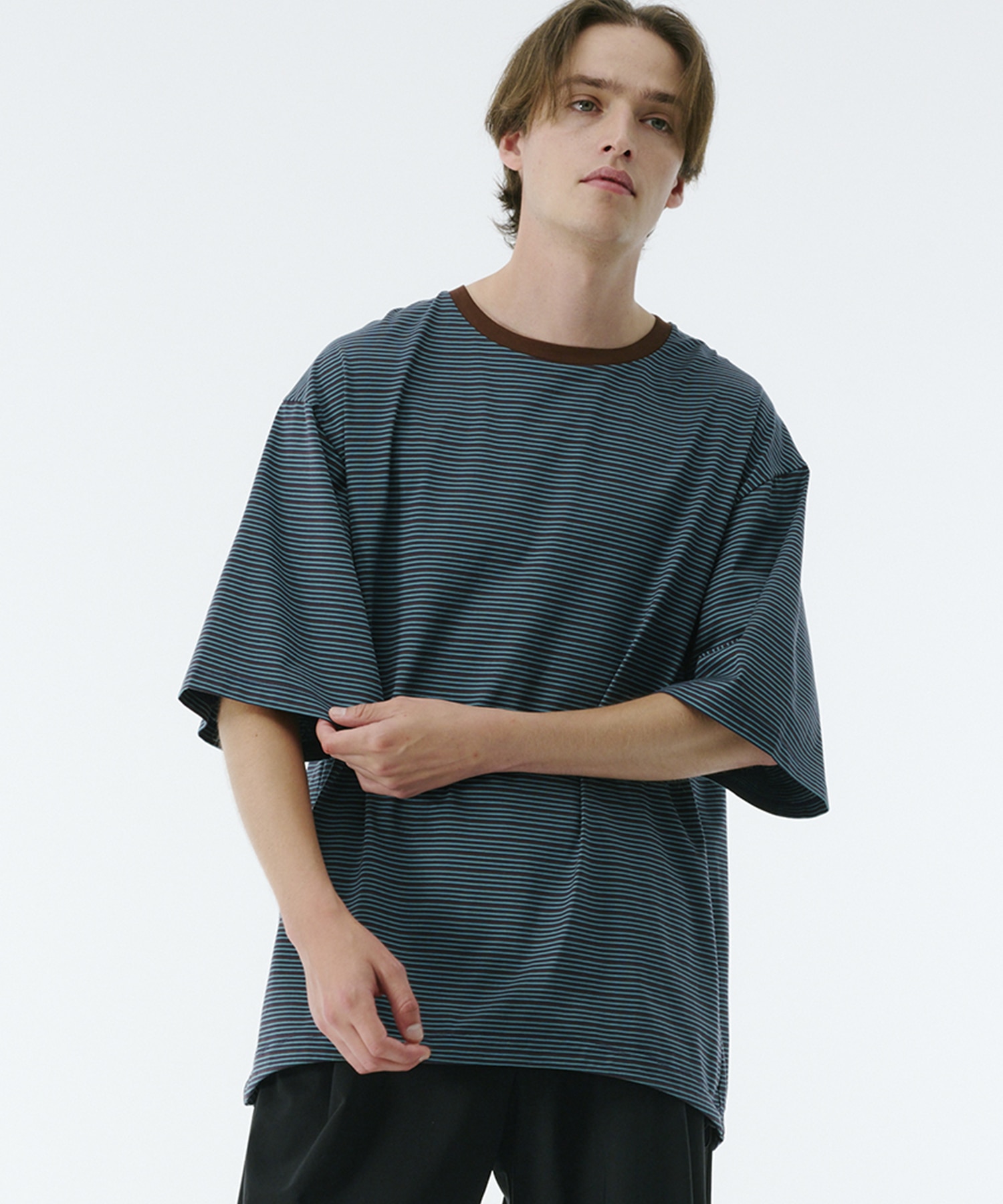 ビューティーコットンコードボーダーTEE