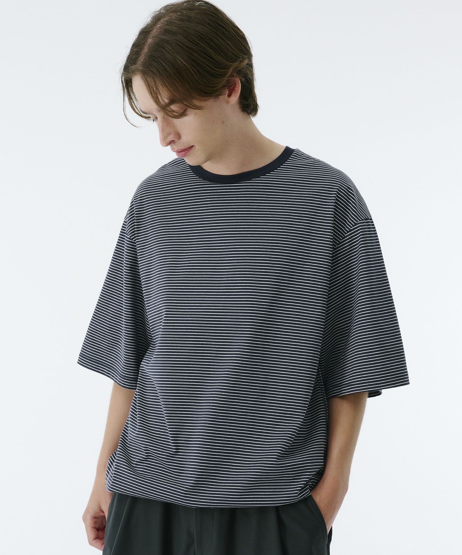 ビューティーコットンコードボーダーTEE