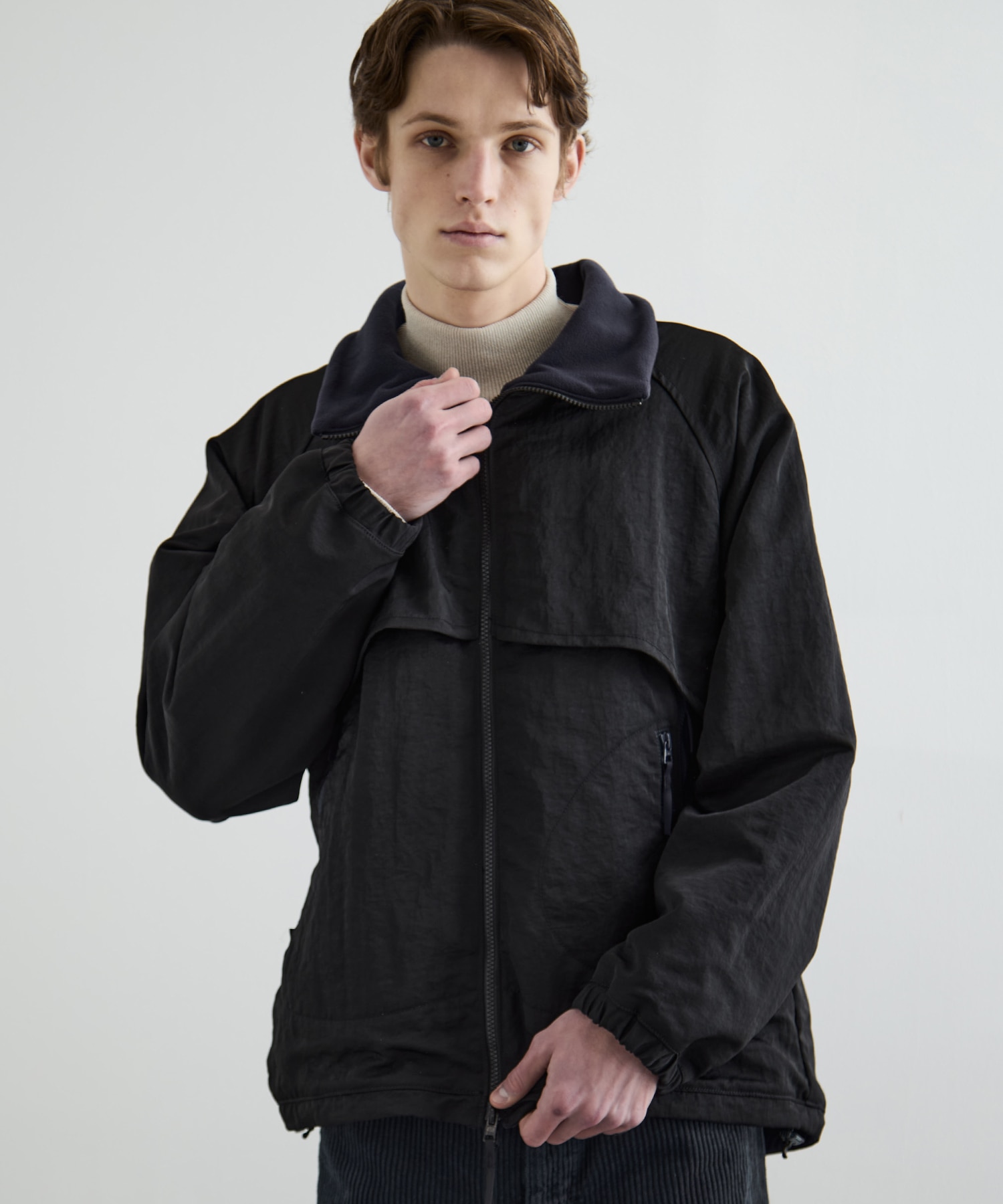 リバーシブルナイロンフリースBL