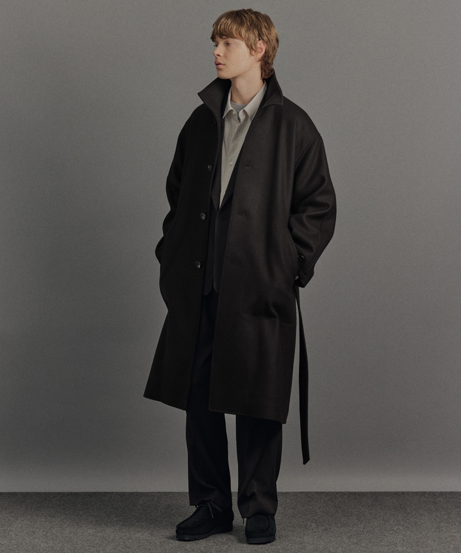 Super140sメルトンオーバーサイズスタンド