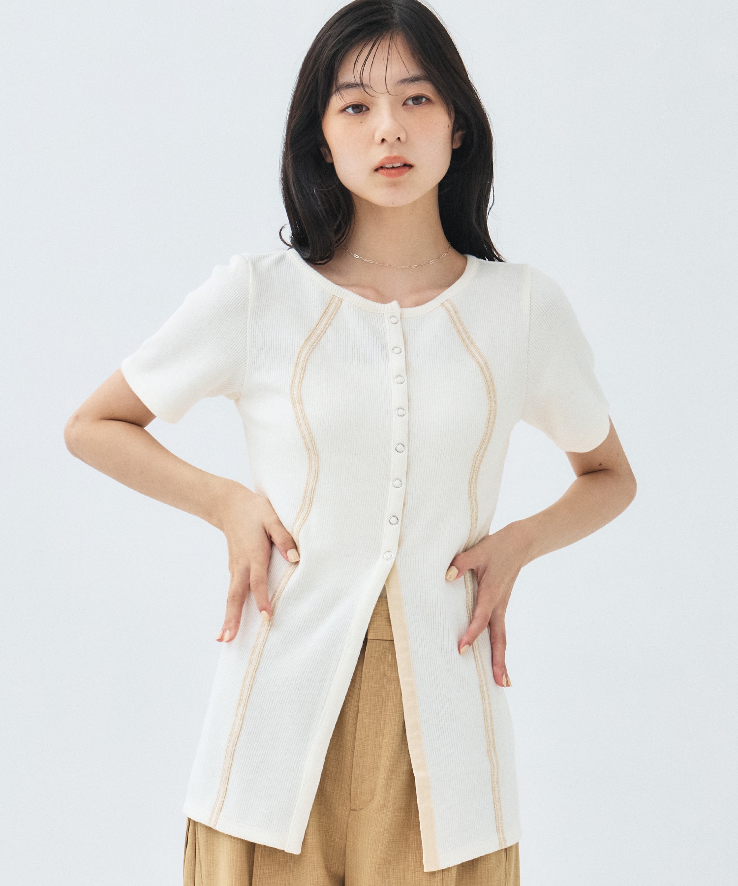 フロントスナップリブTOP
