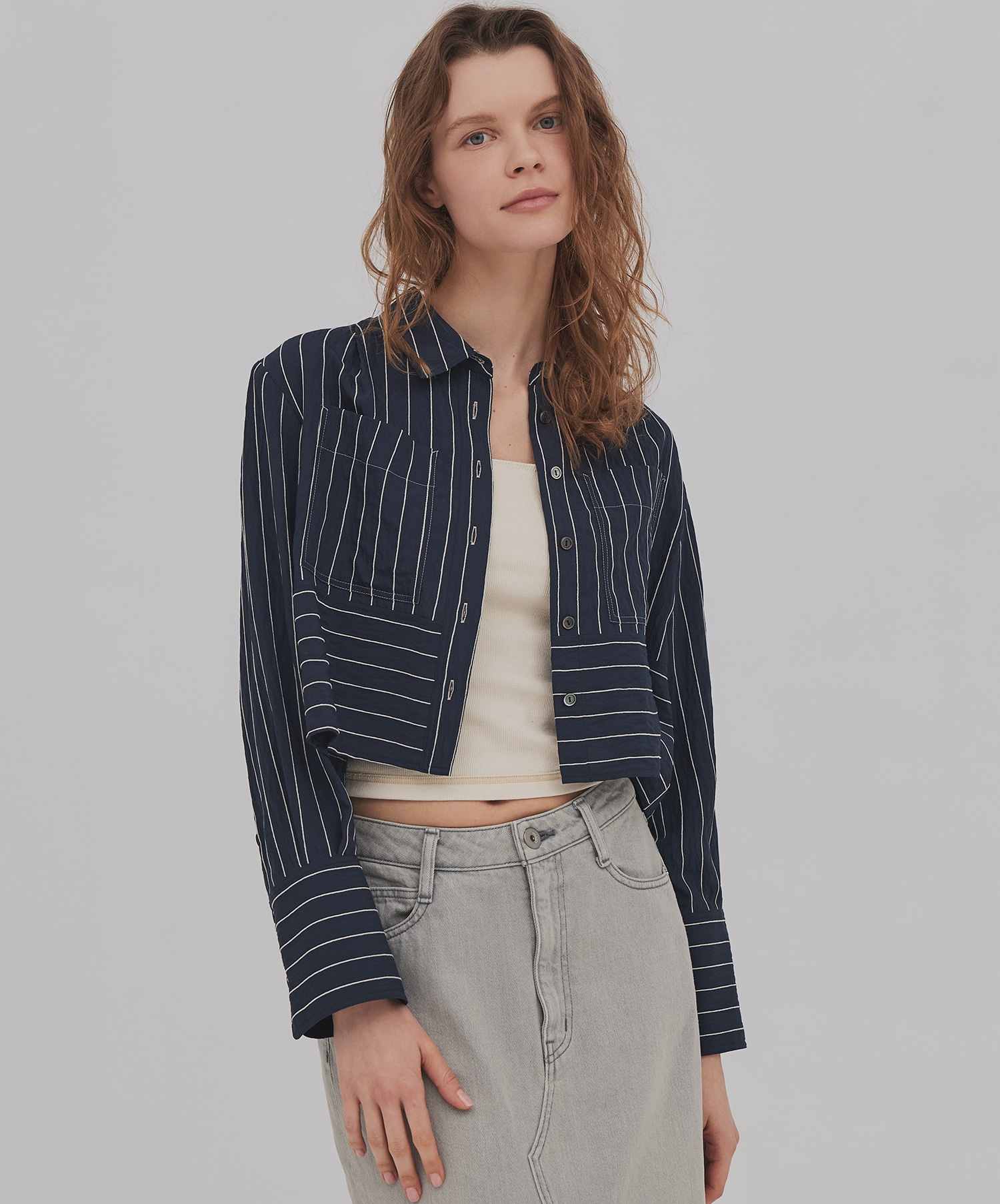 ダブルポケットレーヨンショートシャツ