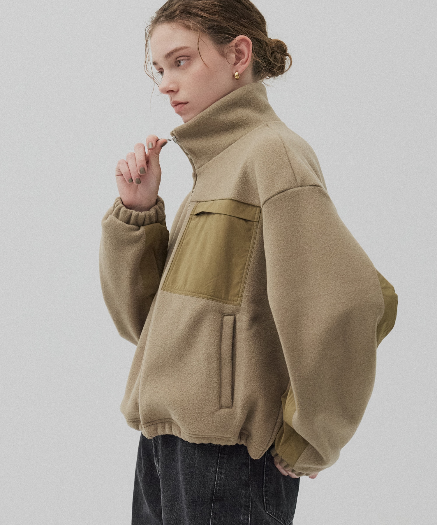 コンビハーフジッププルオーバー