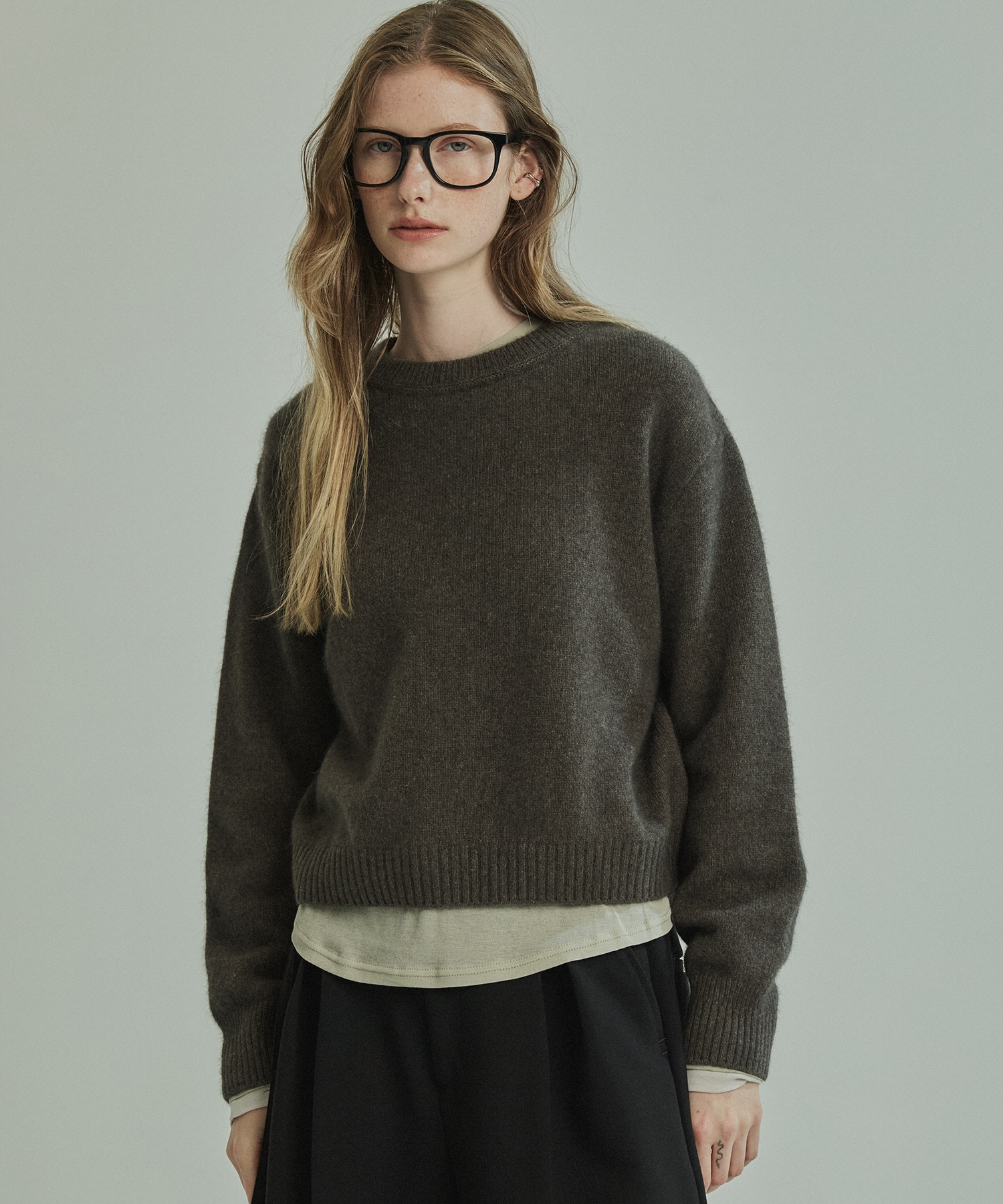 【再入荷】FOXコンフォートクルーネックニット