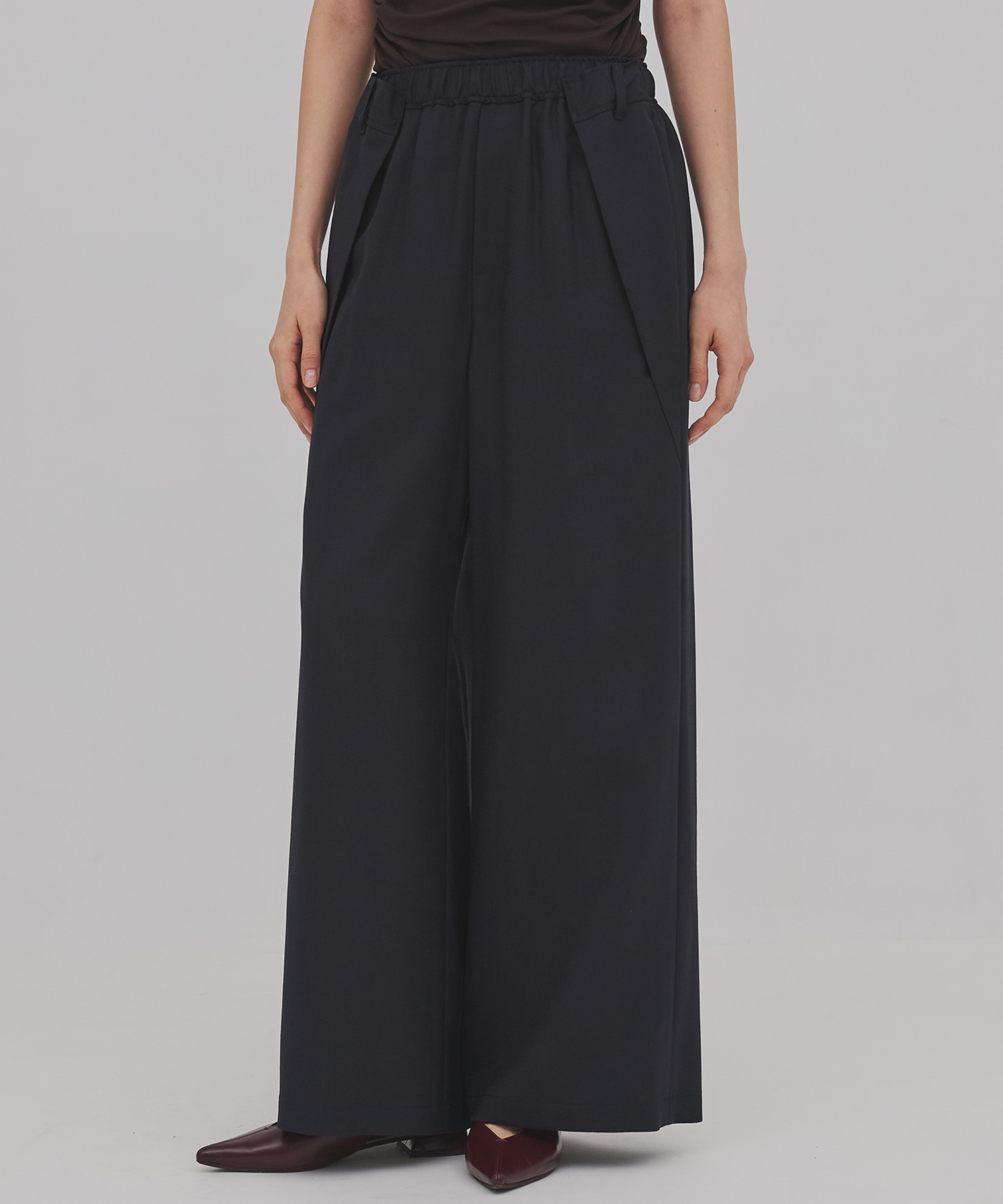 ウールジョーゼットパンツ