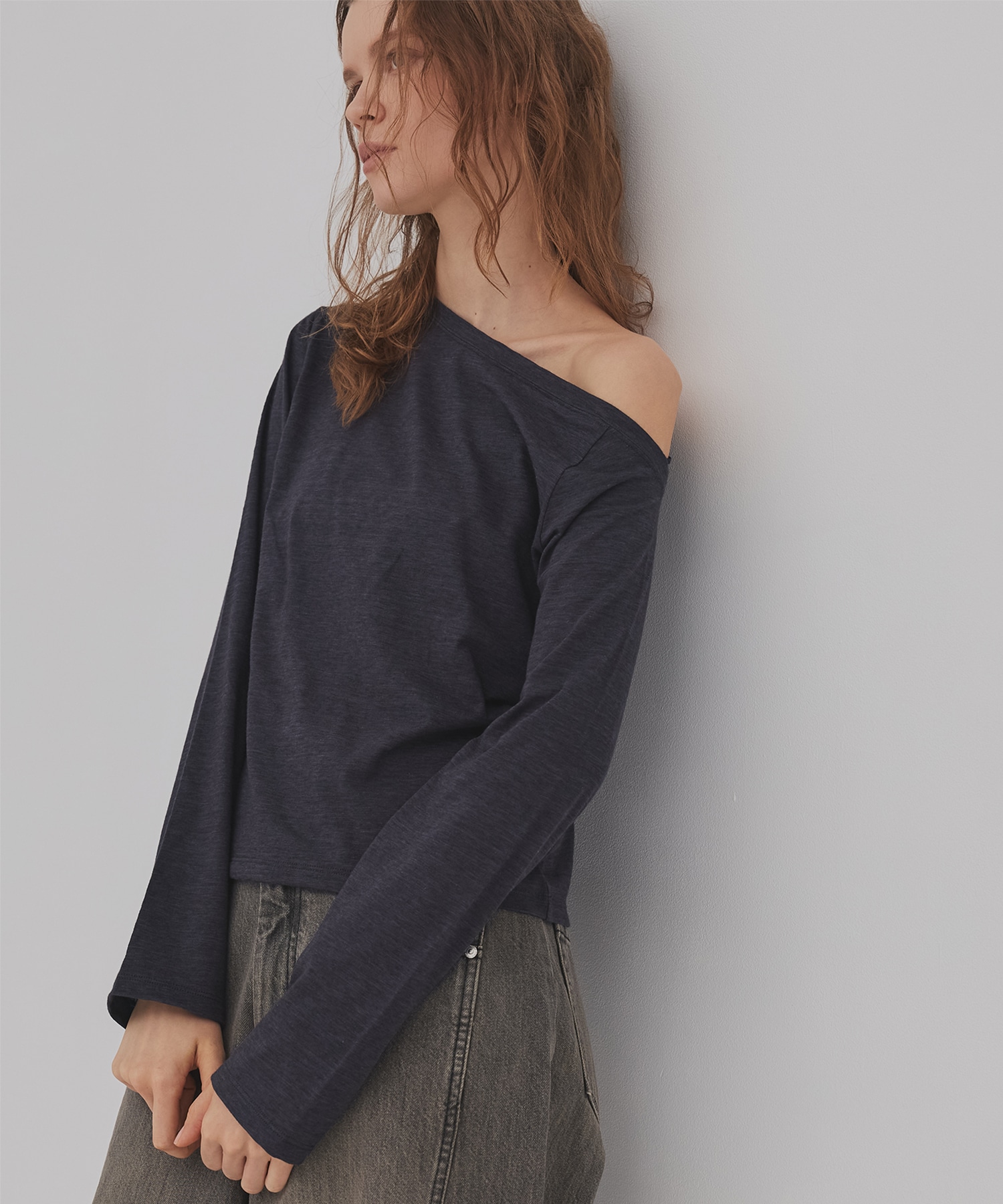 メランジワンショルダーTEE