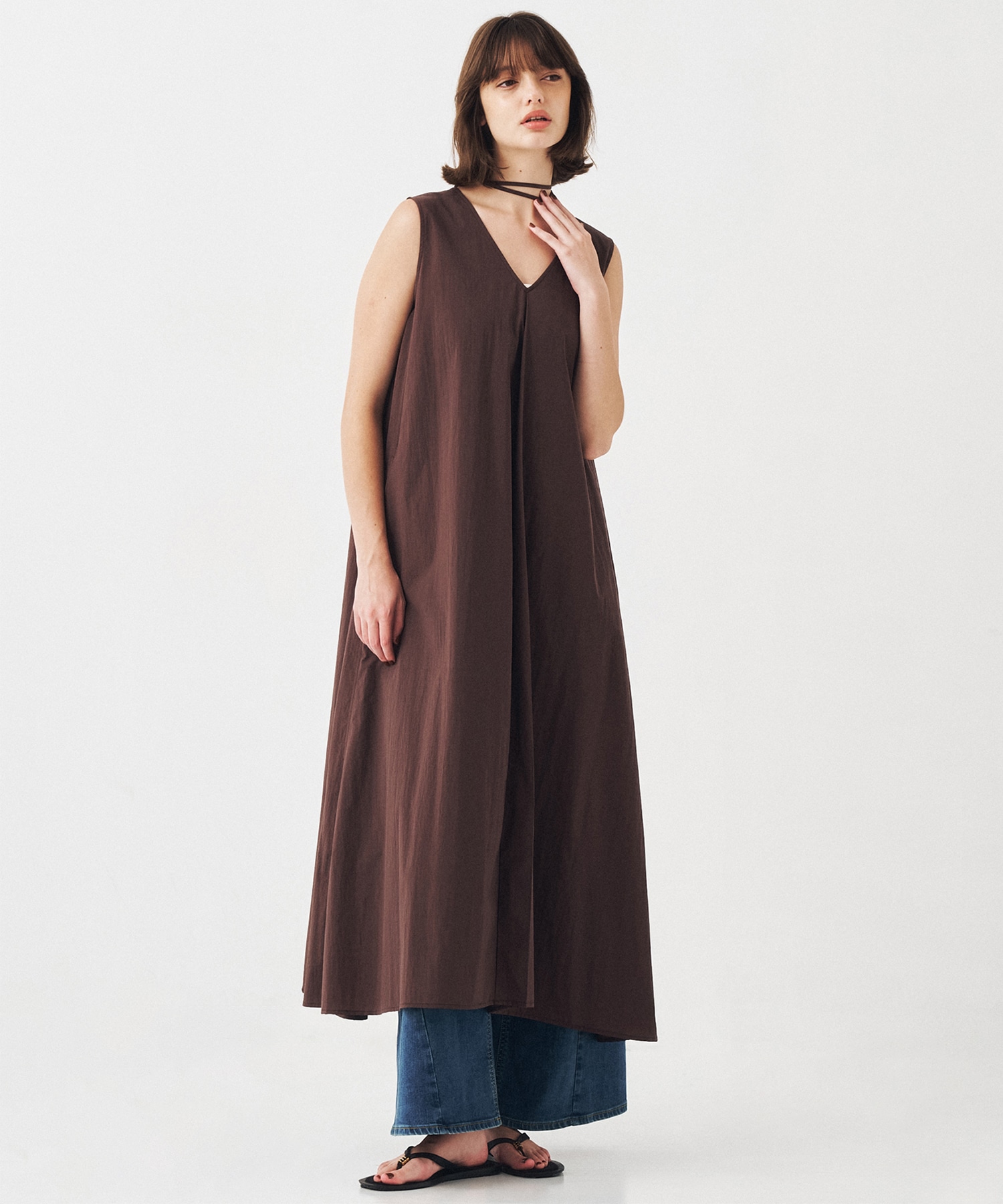 CLANE DECORTE PUFF ALL IN ONE ブラウン 1 フェザーナイロンテントワンピース(1 BROWN): : ウィメンズ｜PUBLIC