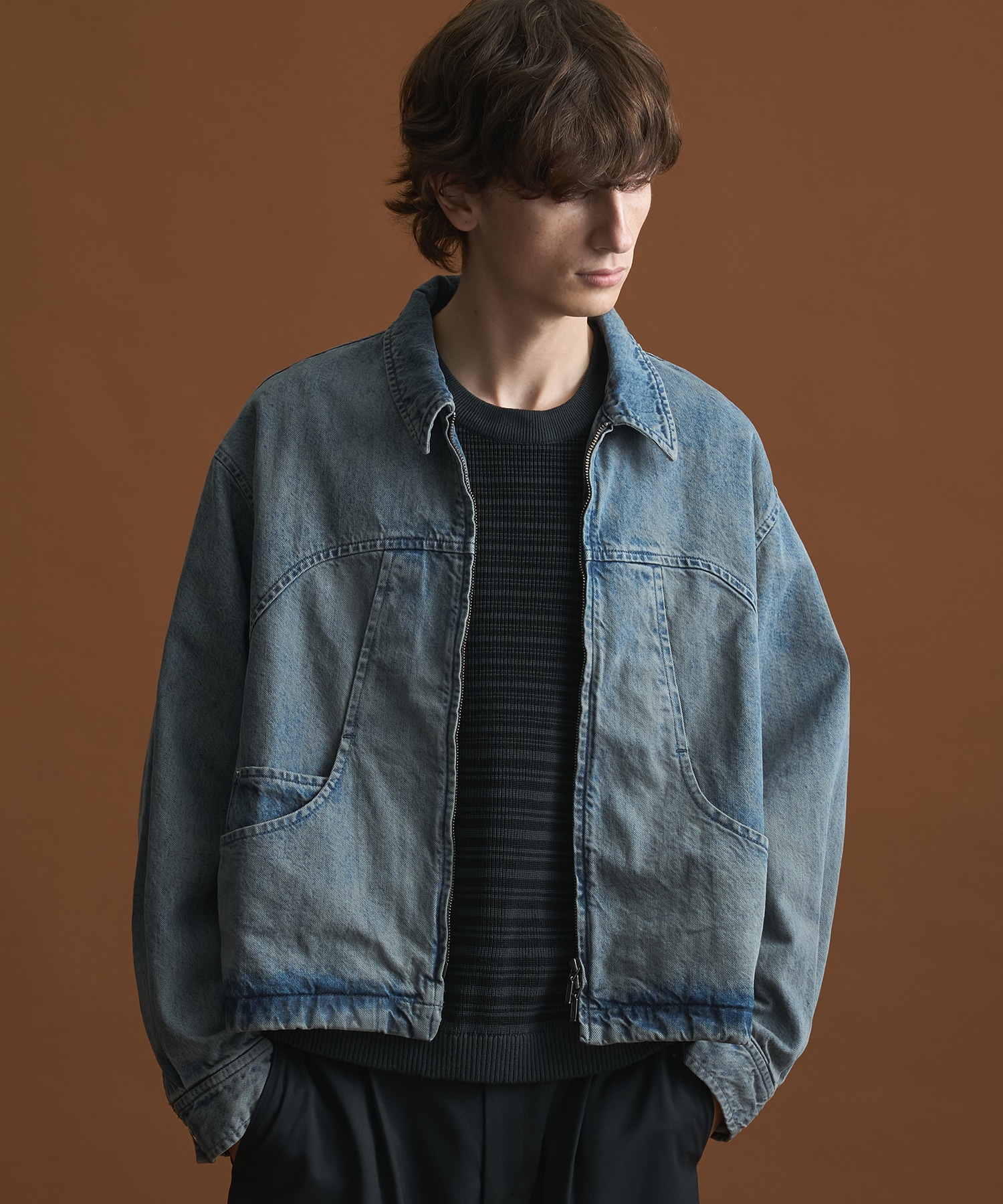 PUBLIC DENIM BLEACH BLOUSON