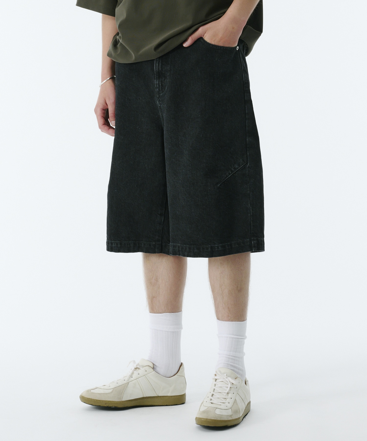 PUBLIC DENIM バギーデニムショートパンツ