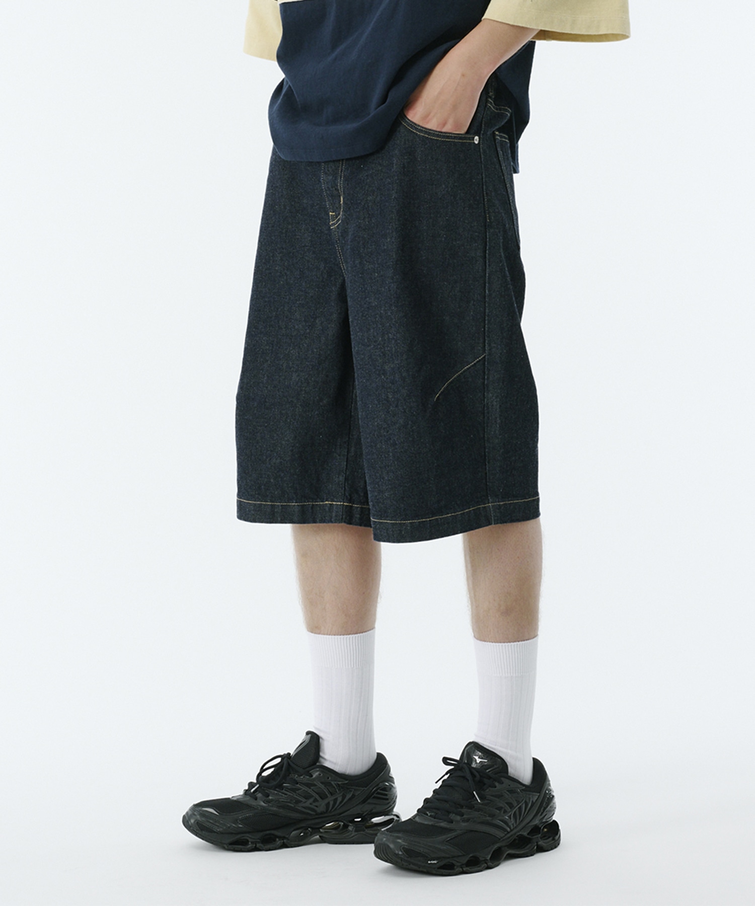 PUBLIC DENIM バギーデニムショートパンツ