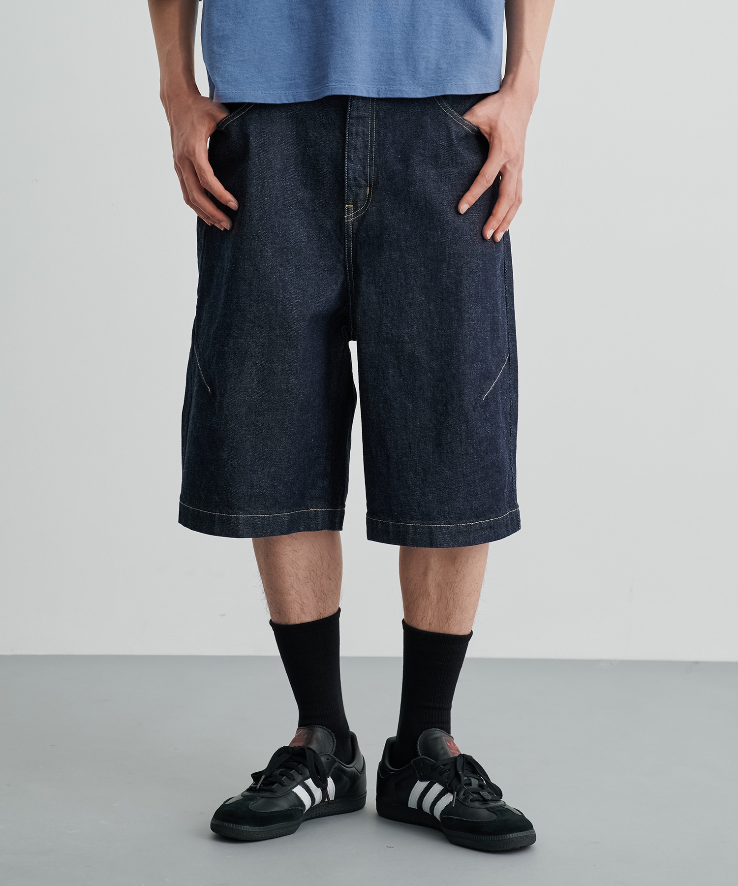 PUBLIC DENIM バギーデニムショートパンツ