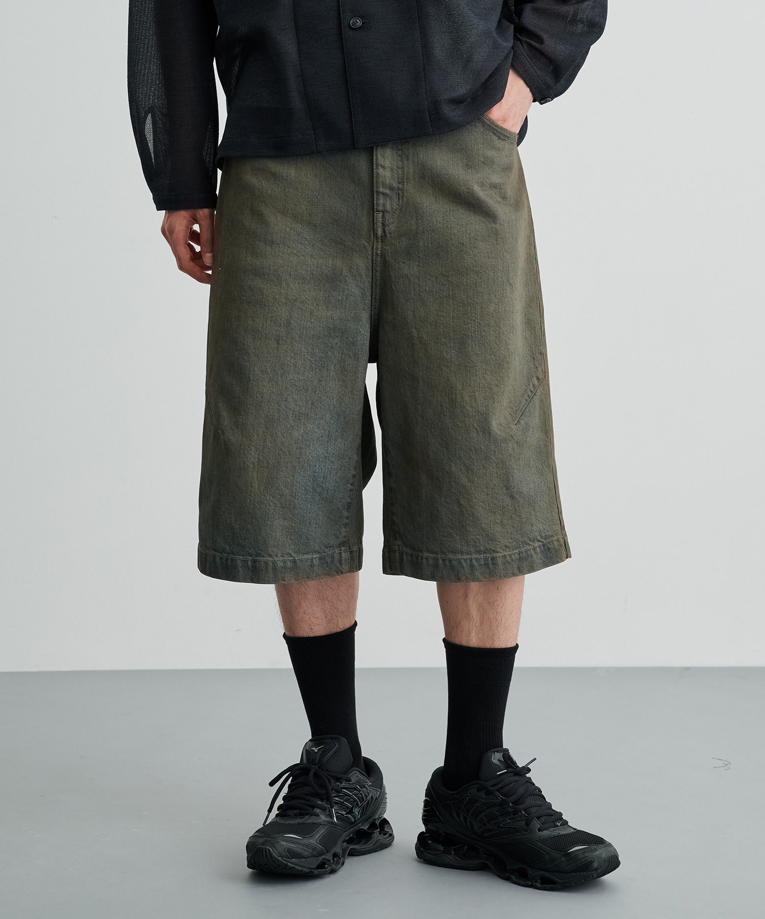 PUBLIC DENIM バギーデニムショートパンツ