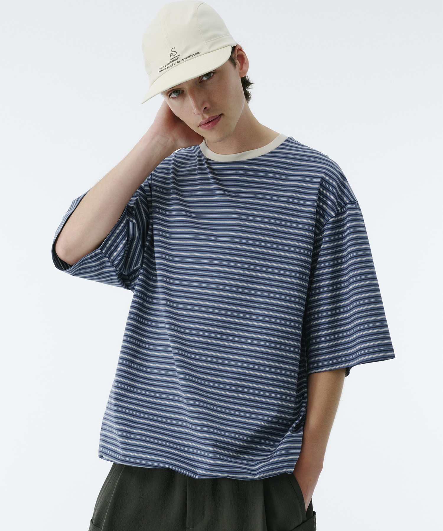 ビューティーコットンコードボーダーTEE