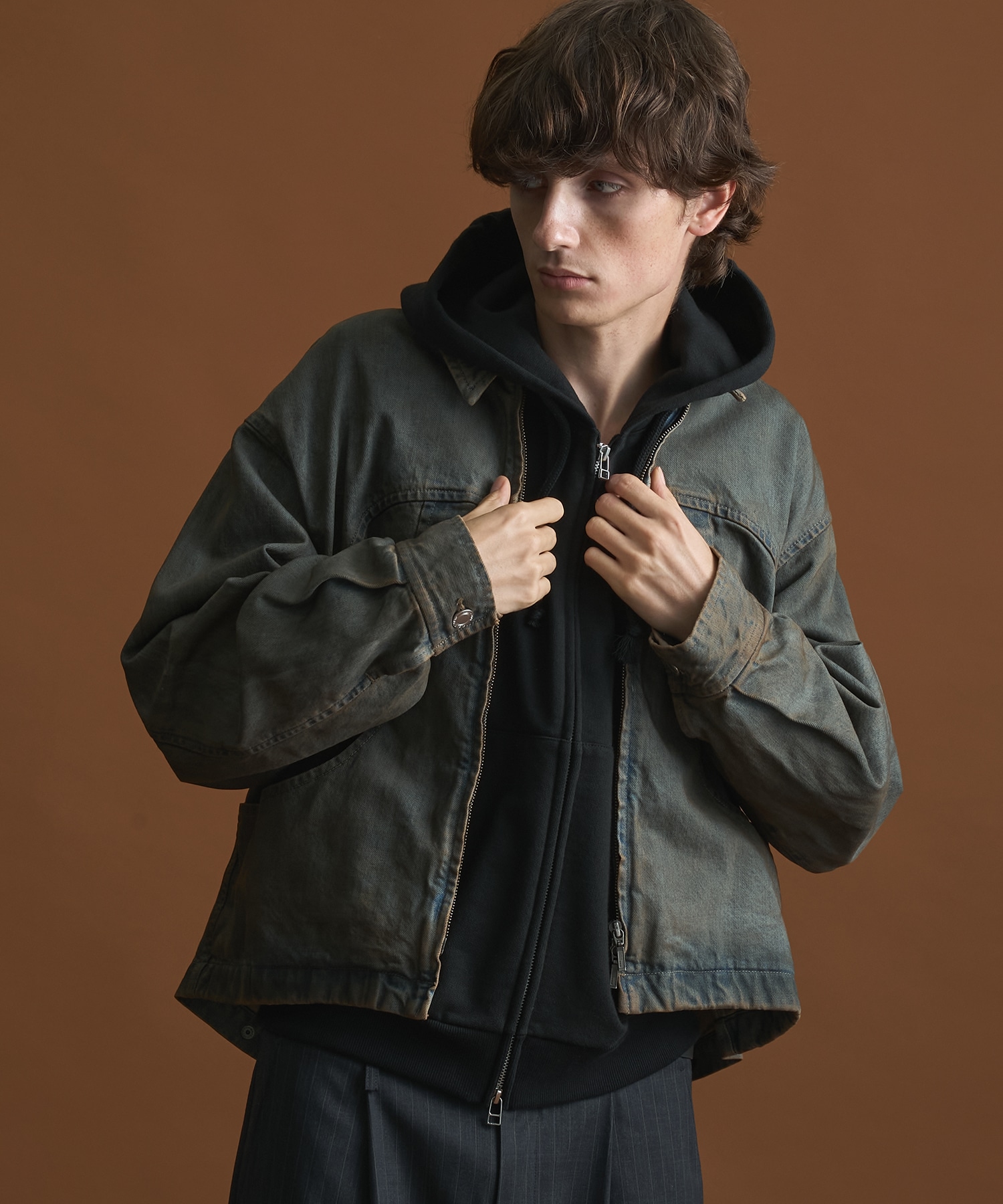 PUBLIC DENIM BLEACH BLOUSON