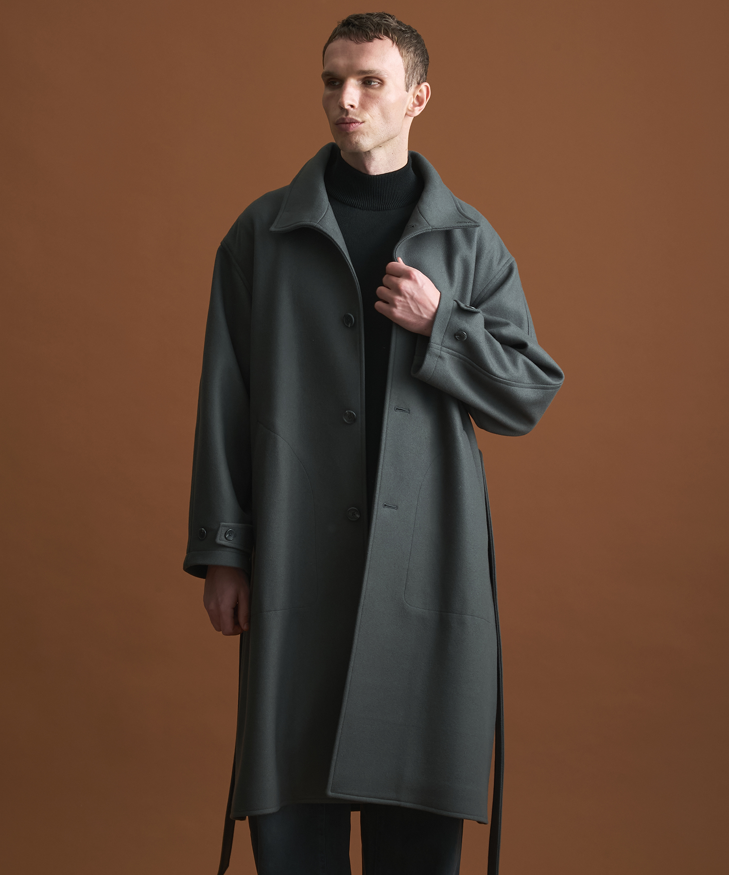 Super140sメルトンオーバーサイズスタンド