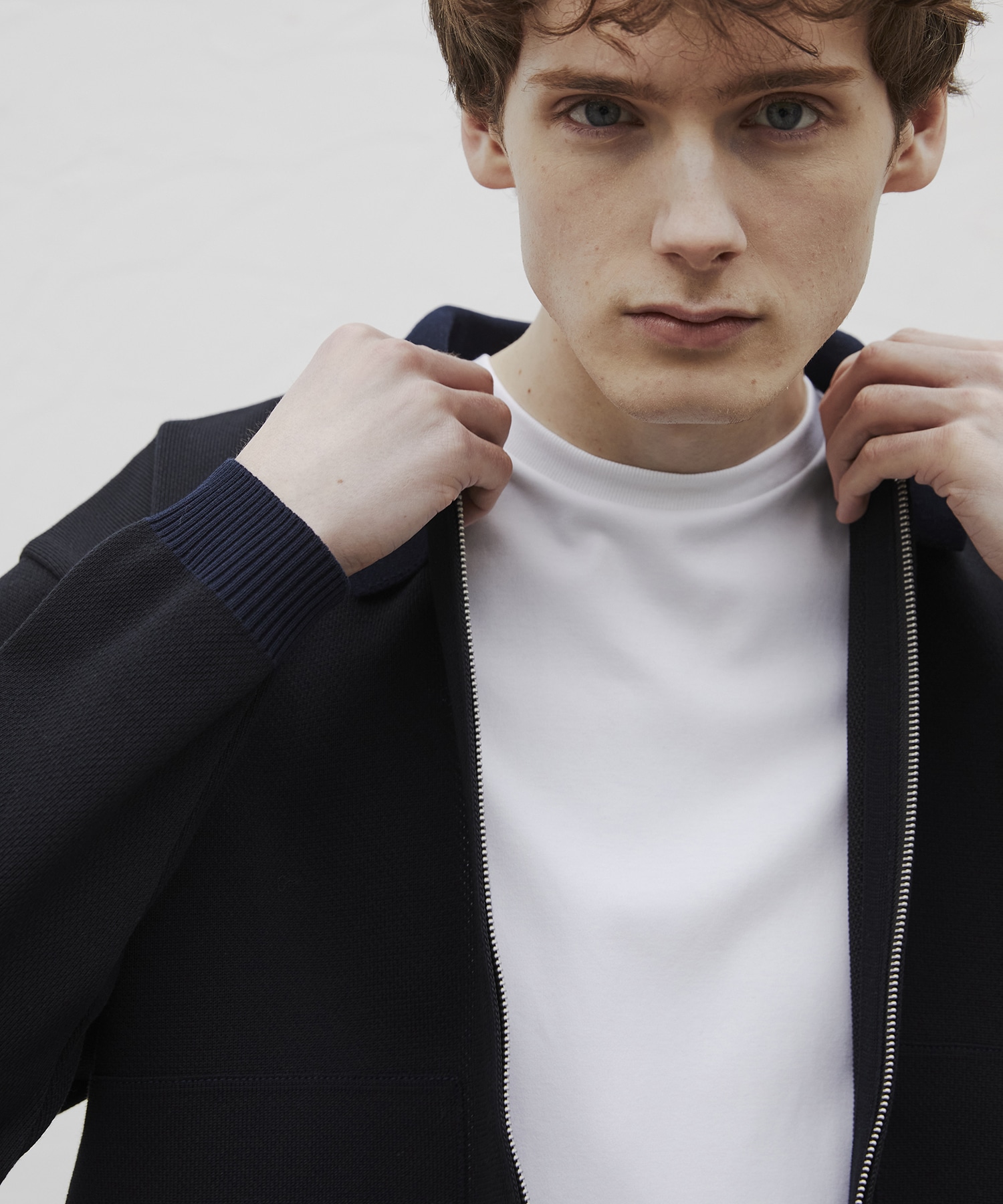 ジップビッグポケットポロカーデ