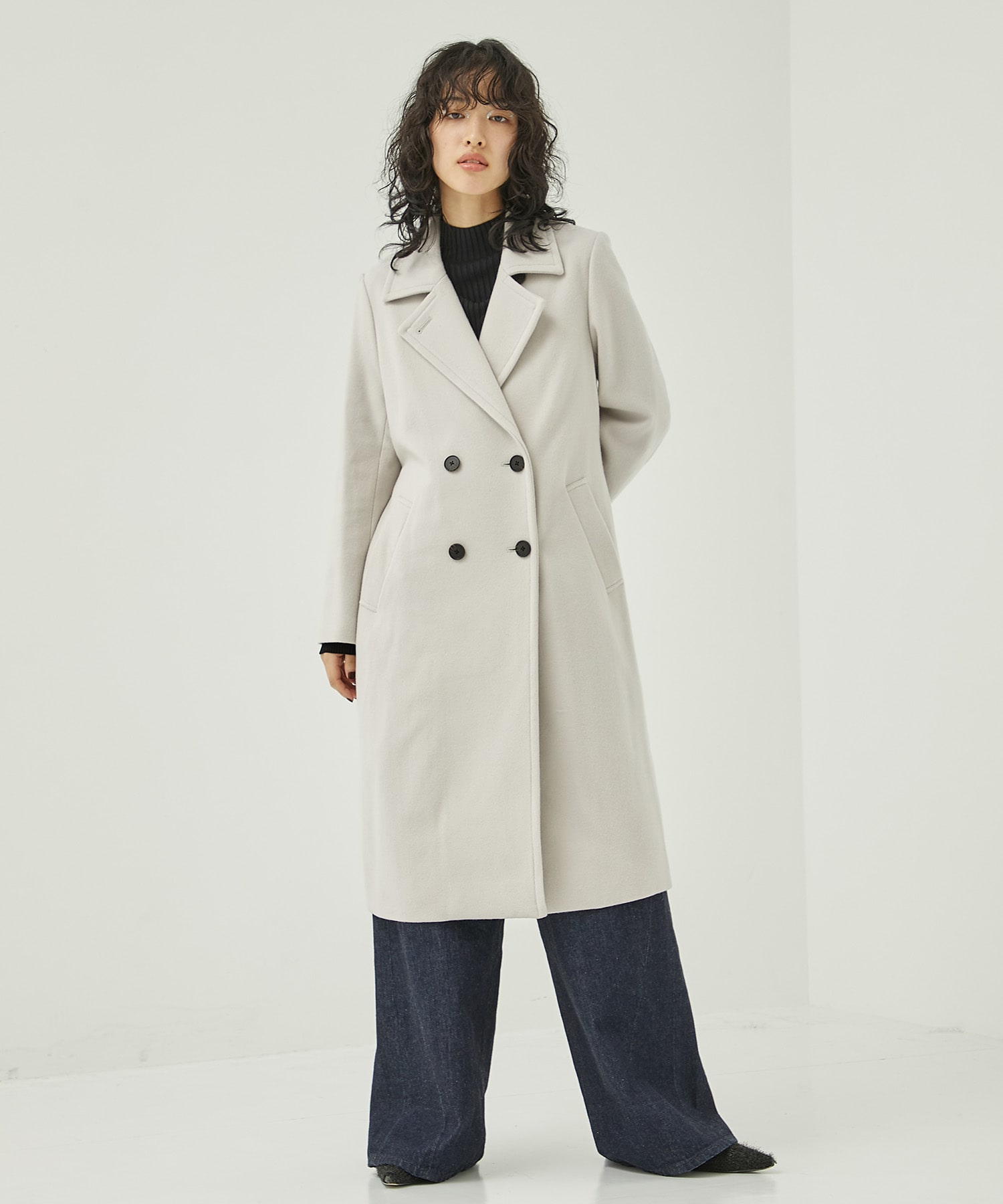 1 162551005066 COAT COLLAR IVORY OVER SHORT オーバーカラーショート 