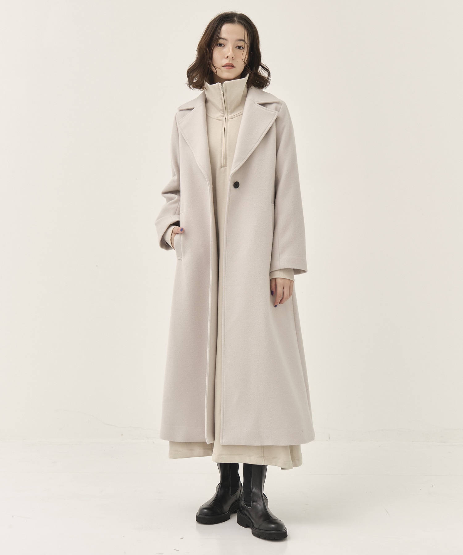 1 162551005066 COAT COLLAR IVORY OVER SHORT オーバーカラーショート