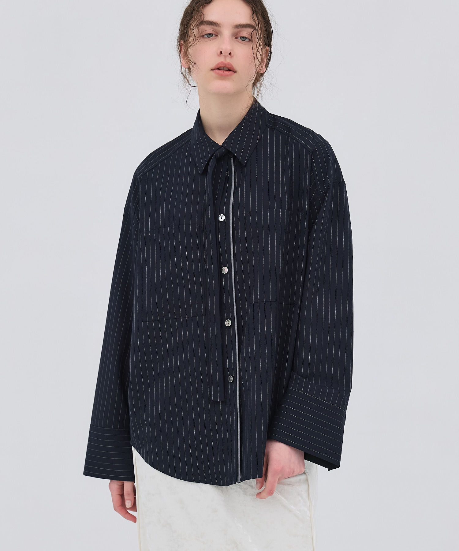 ワイドカフスボウタイシャツ