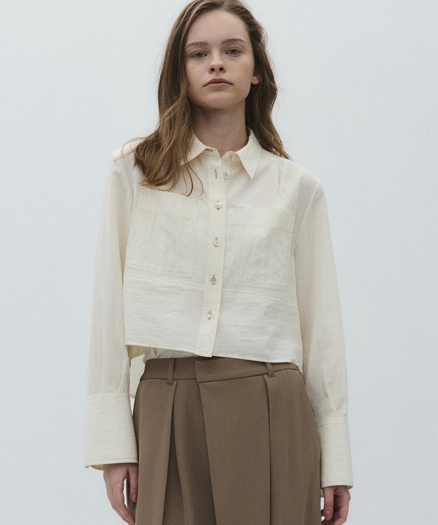 ダブルポケットレーヨンショートシャツ