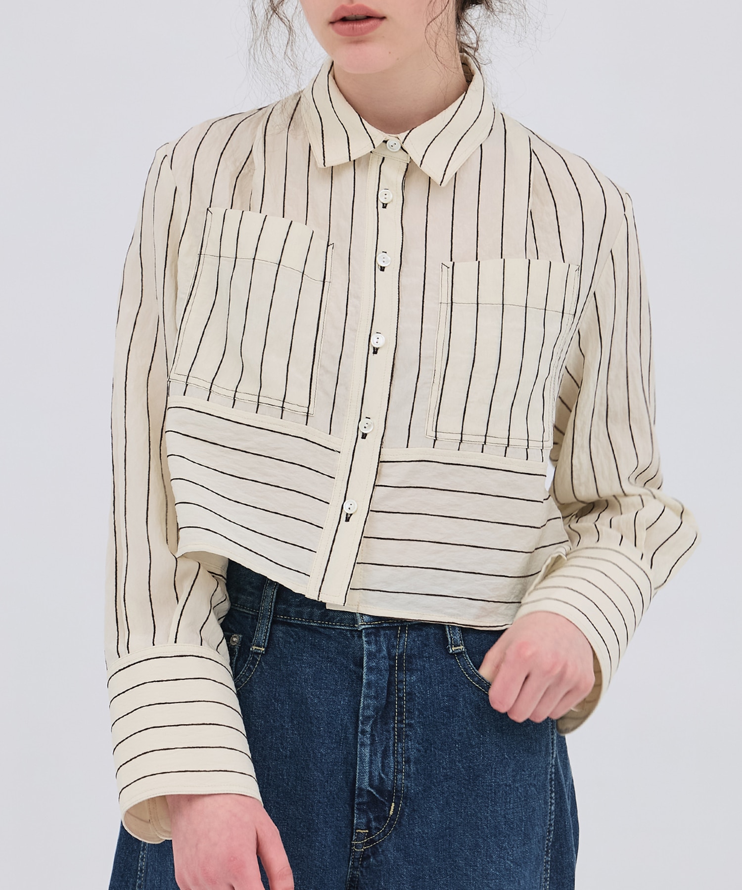 ダブルポケットレーヨンショートシャツ