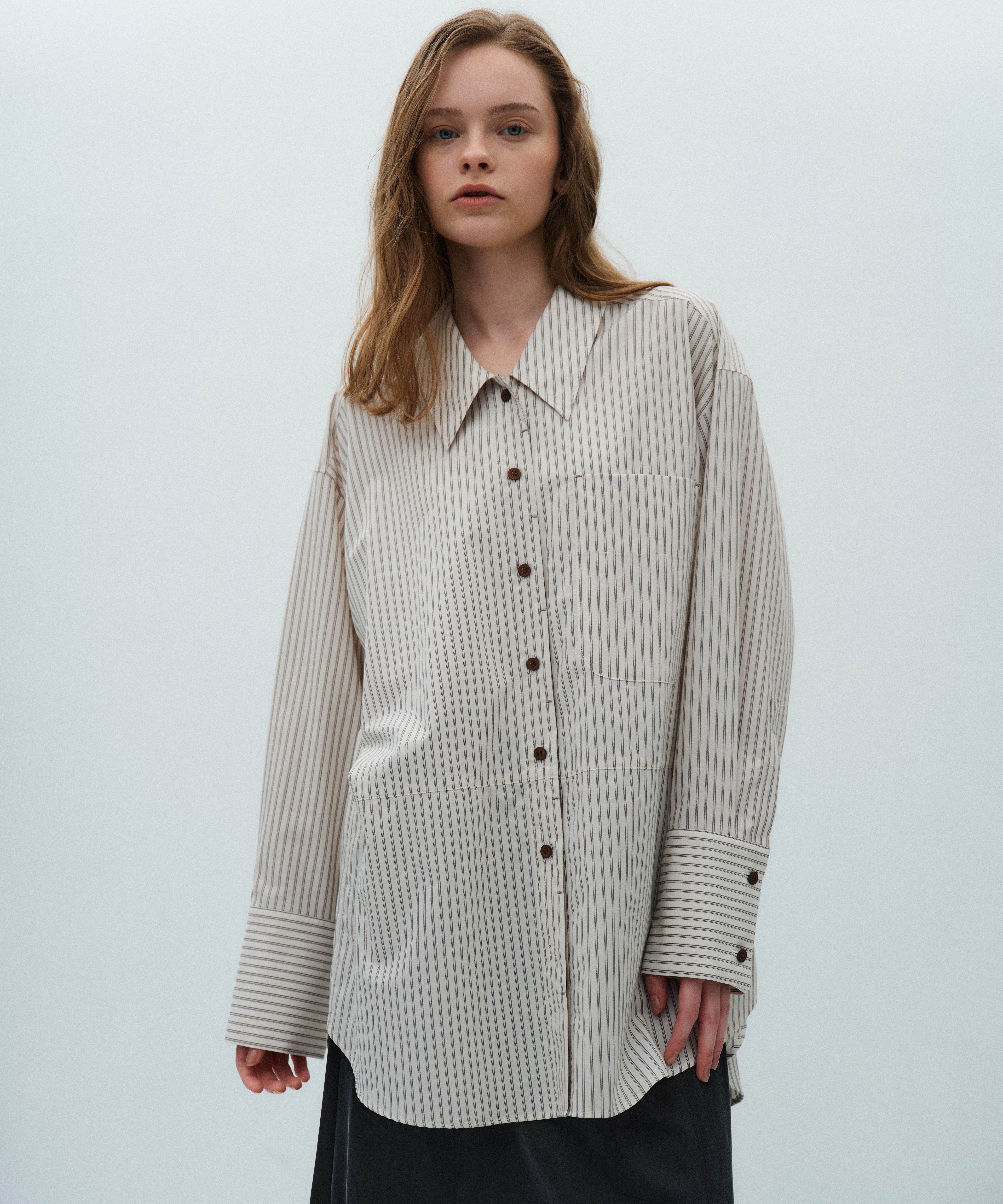 シングルポケットオーバーシャツ