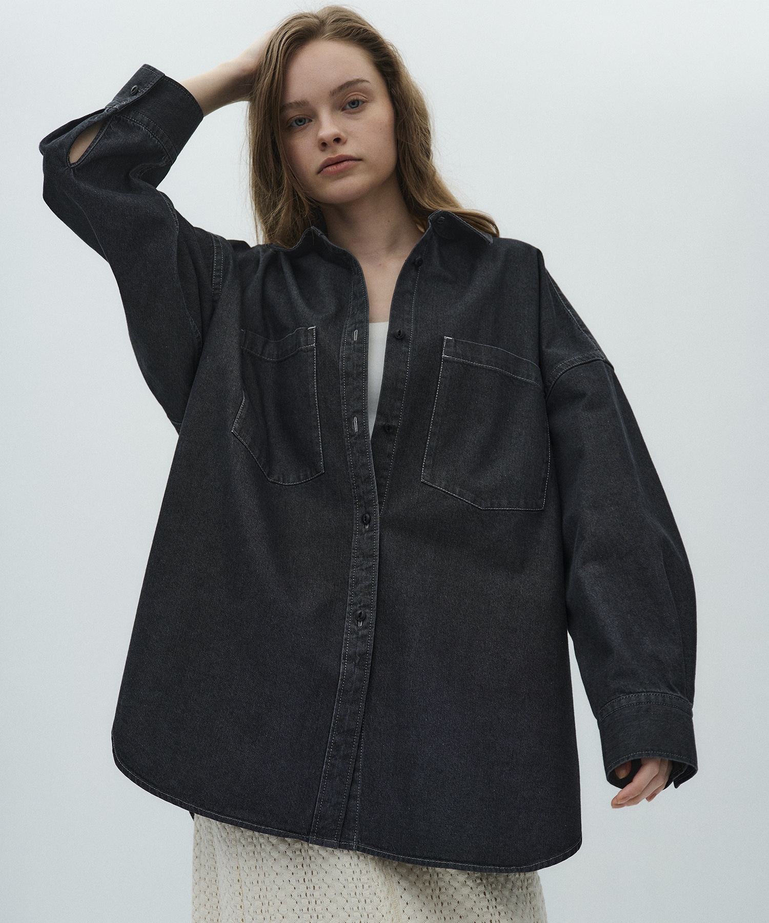 オーバーサイズデニムシャツ