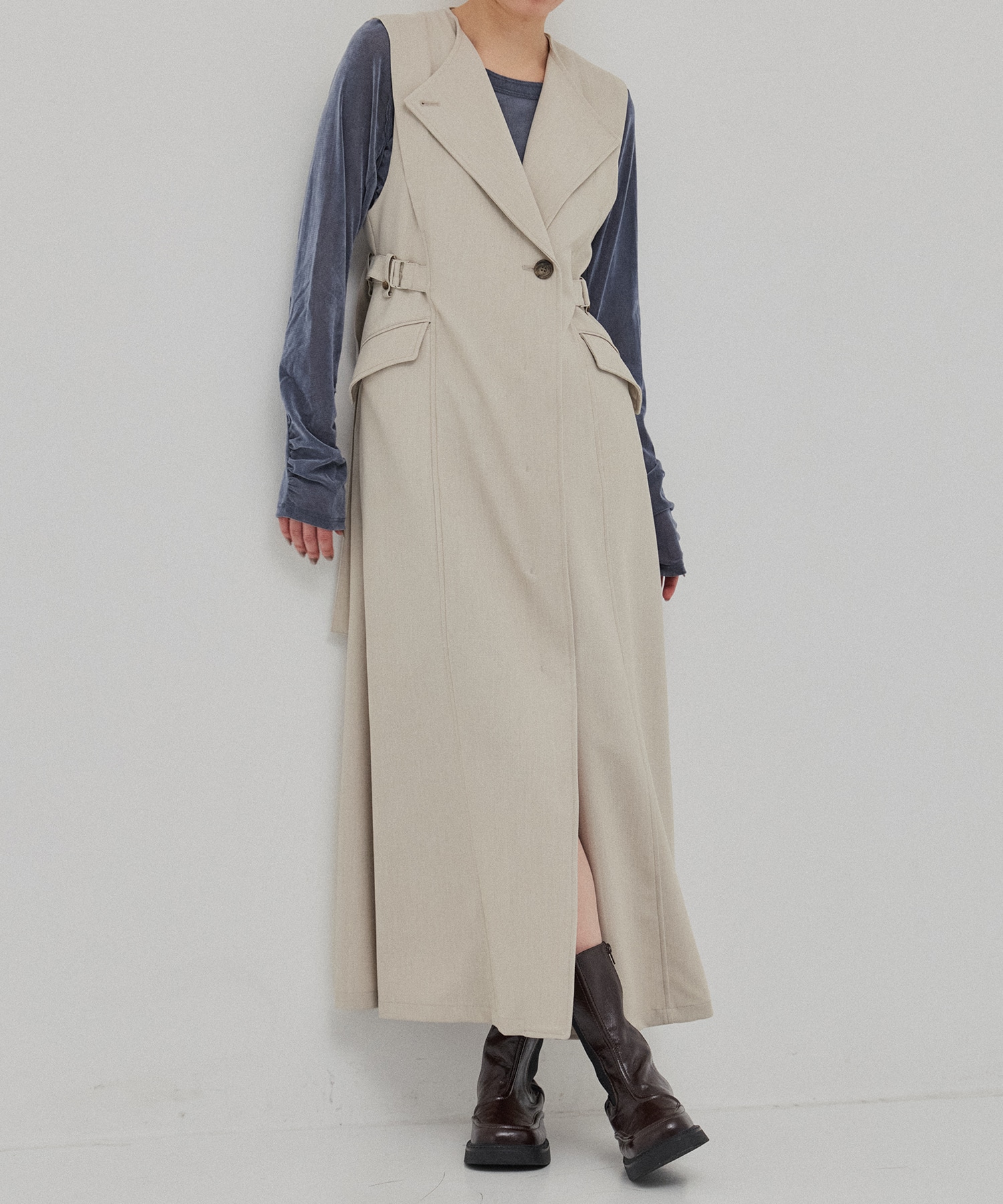 ベルテッドジレワンピ