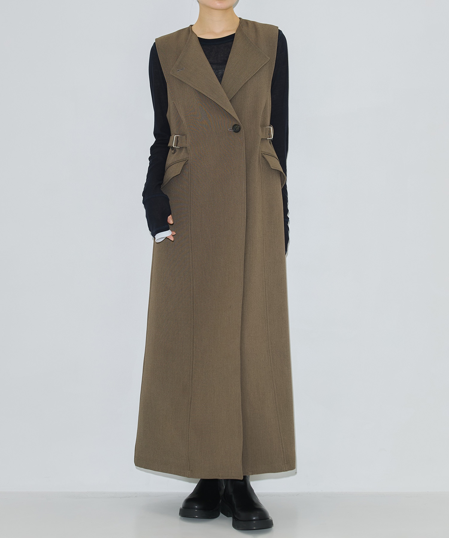 ベルテッドジレワンピ