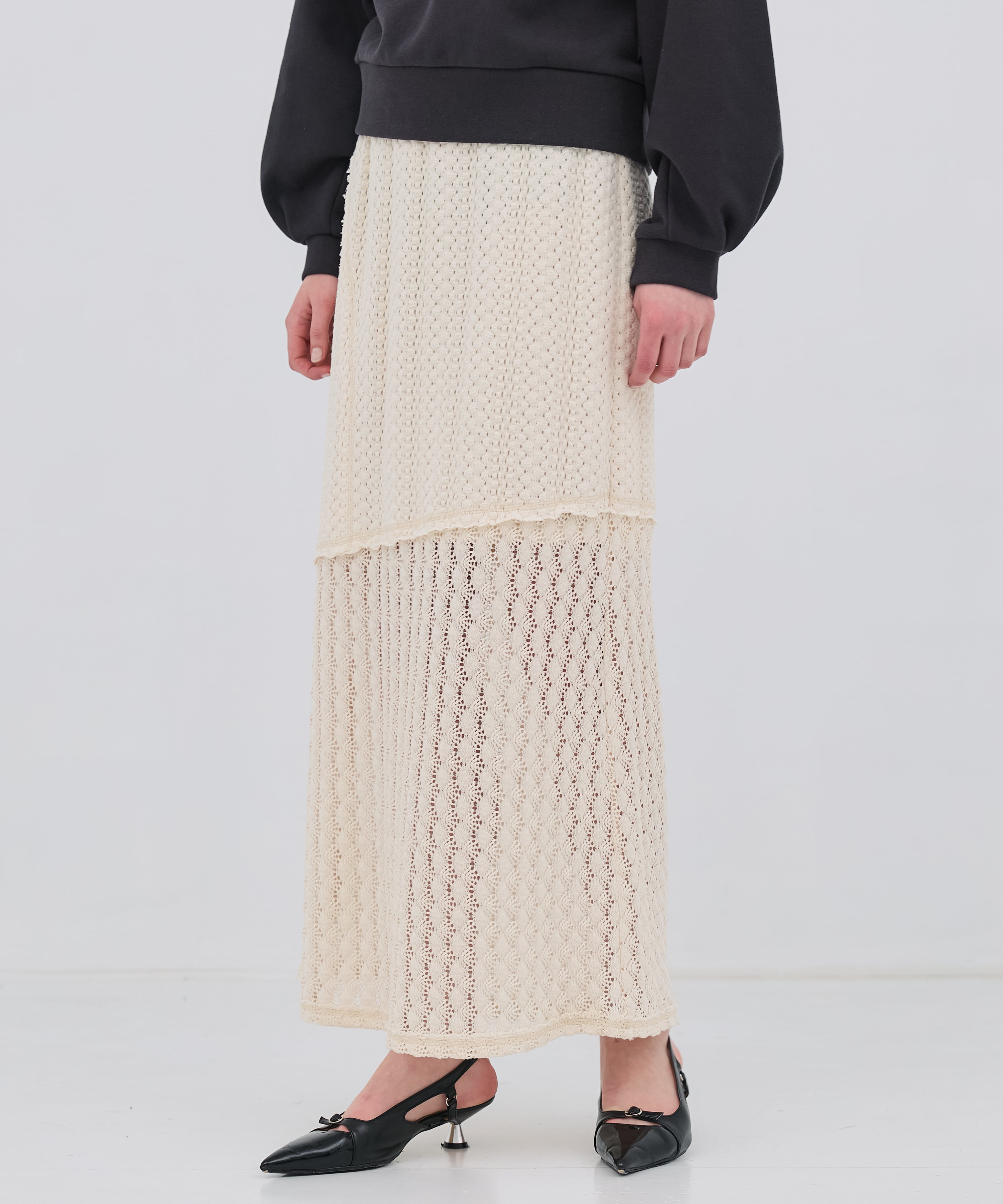 コットンレースマーメイドスカート