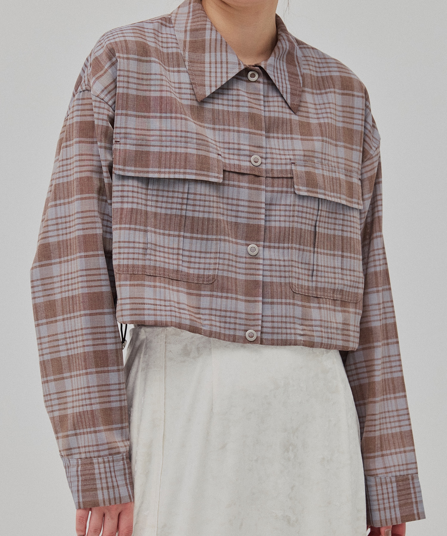 リネンブレンドライトブルゾン