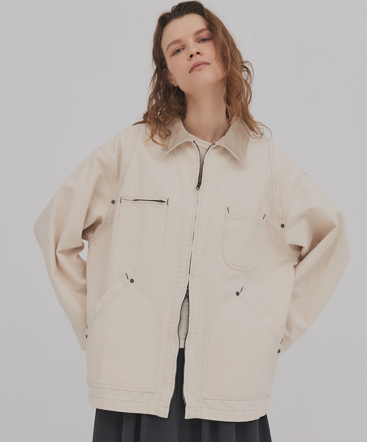 ジップカバーオールブルゾン