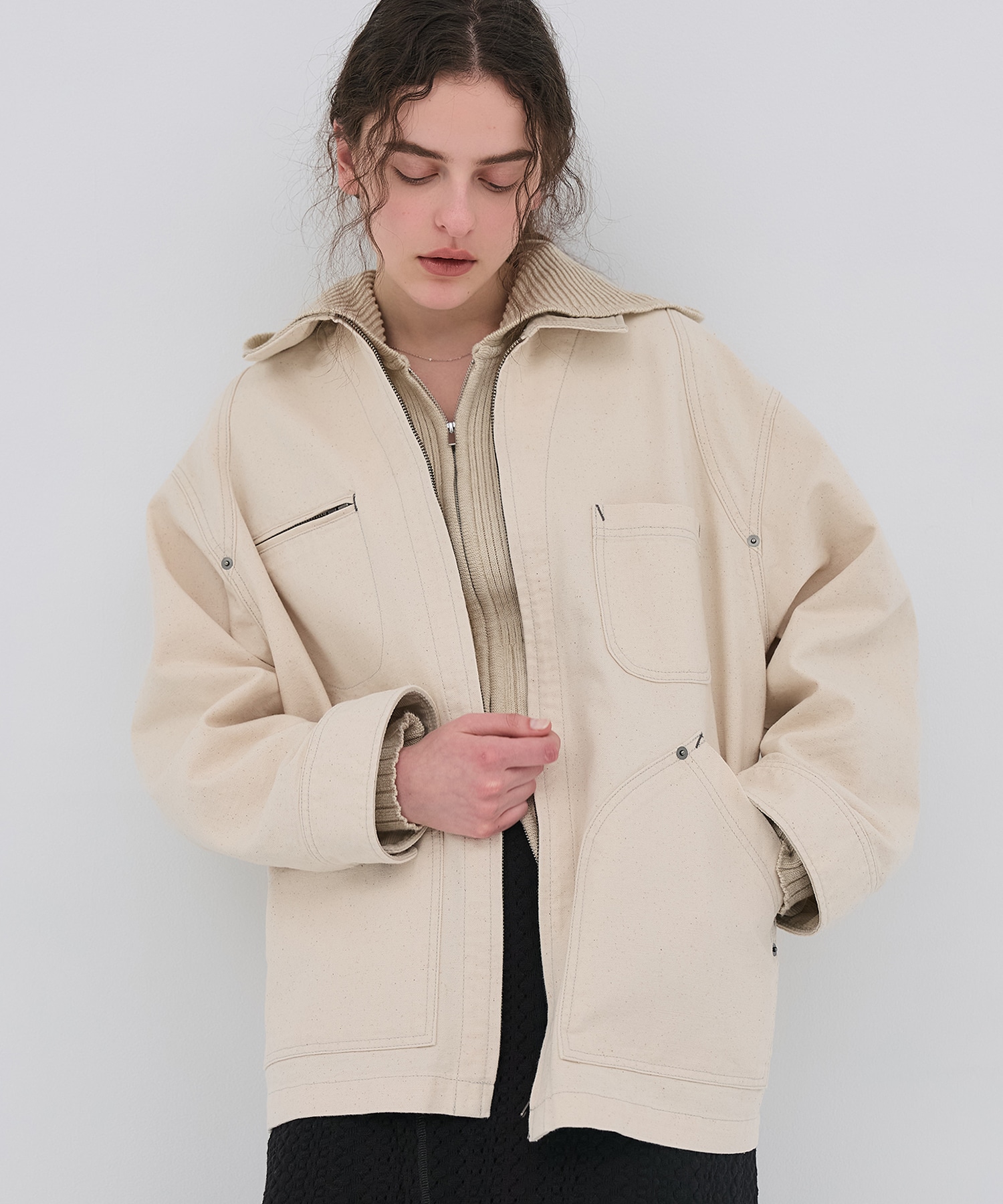 ジップカバーオールブルゾン