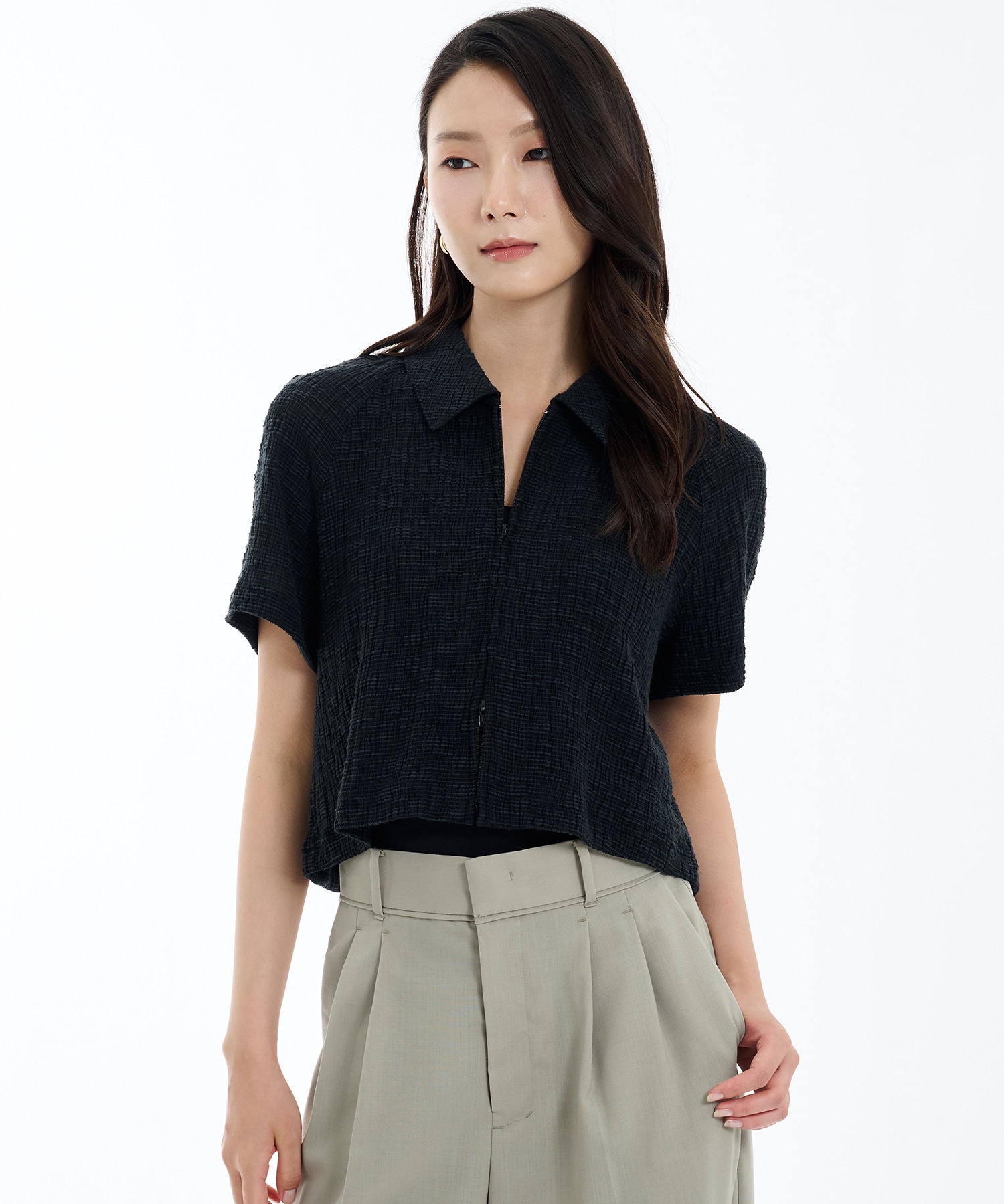 スラブリブフロントジップTOP