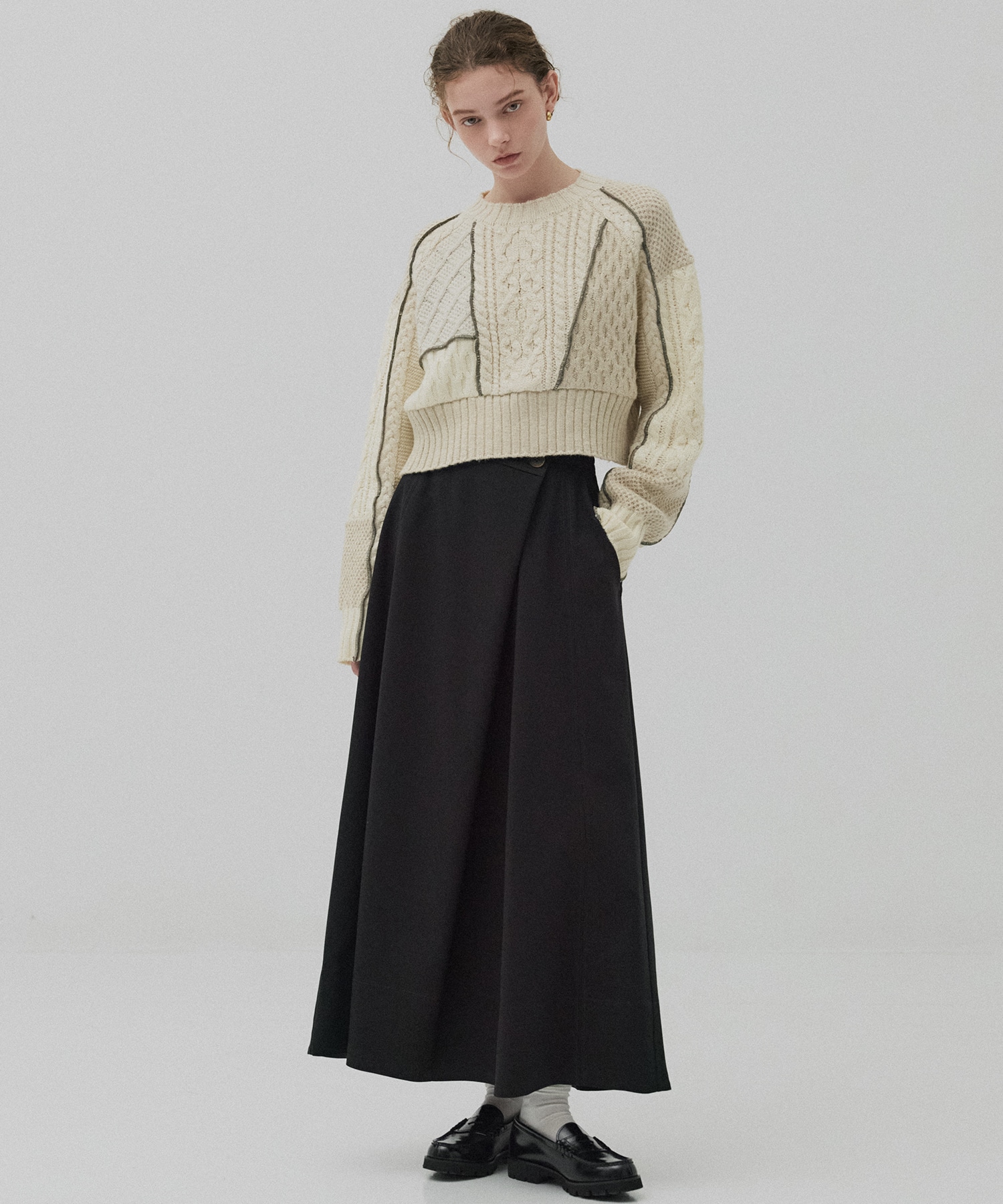 ラップフレアスカート