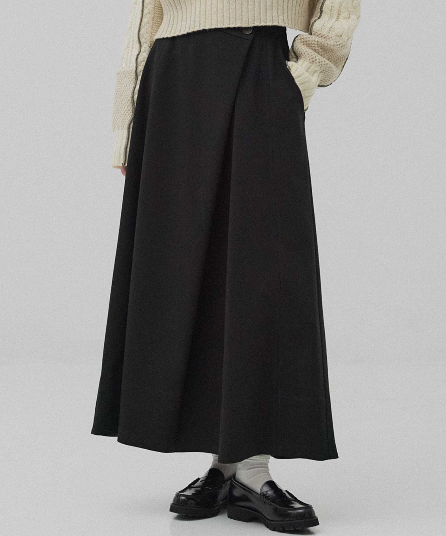 ラップフレアスカート