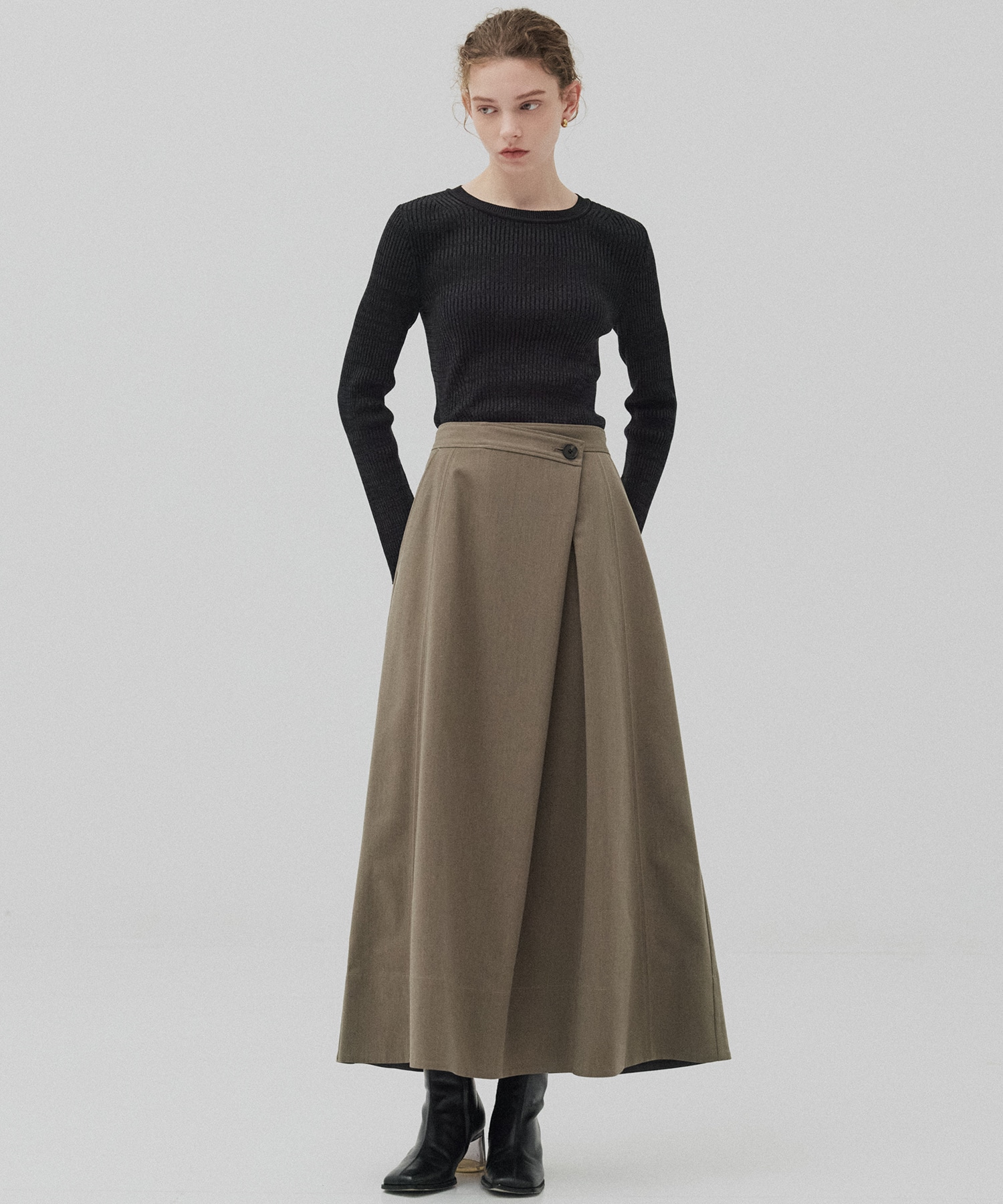 ラップフレアスカート