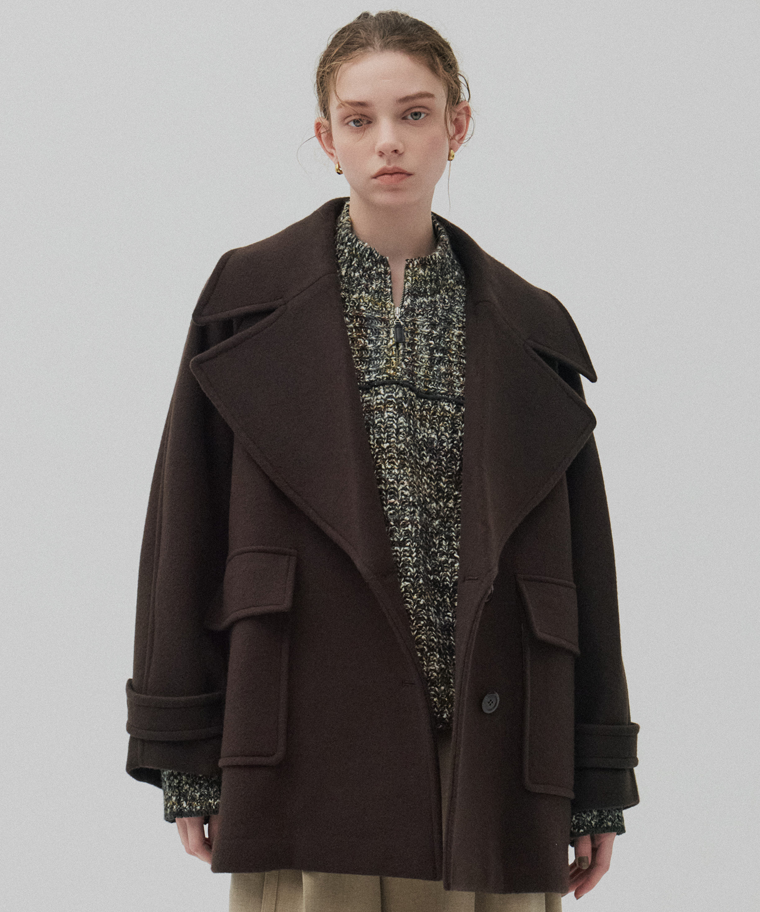 ワイドラペルコート