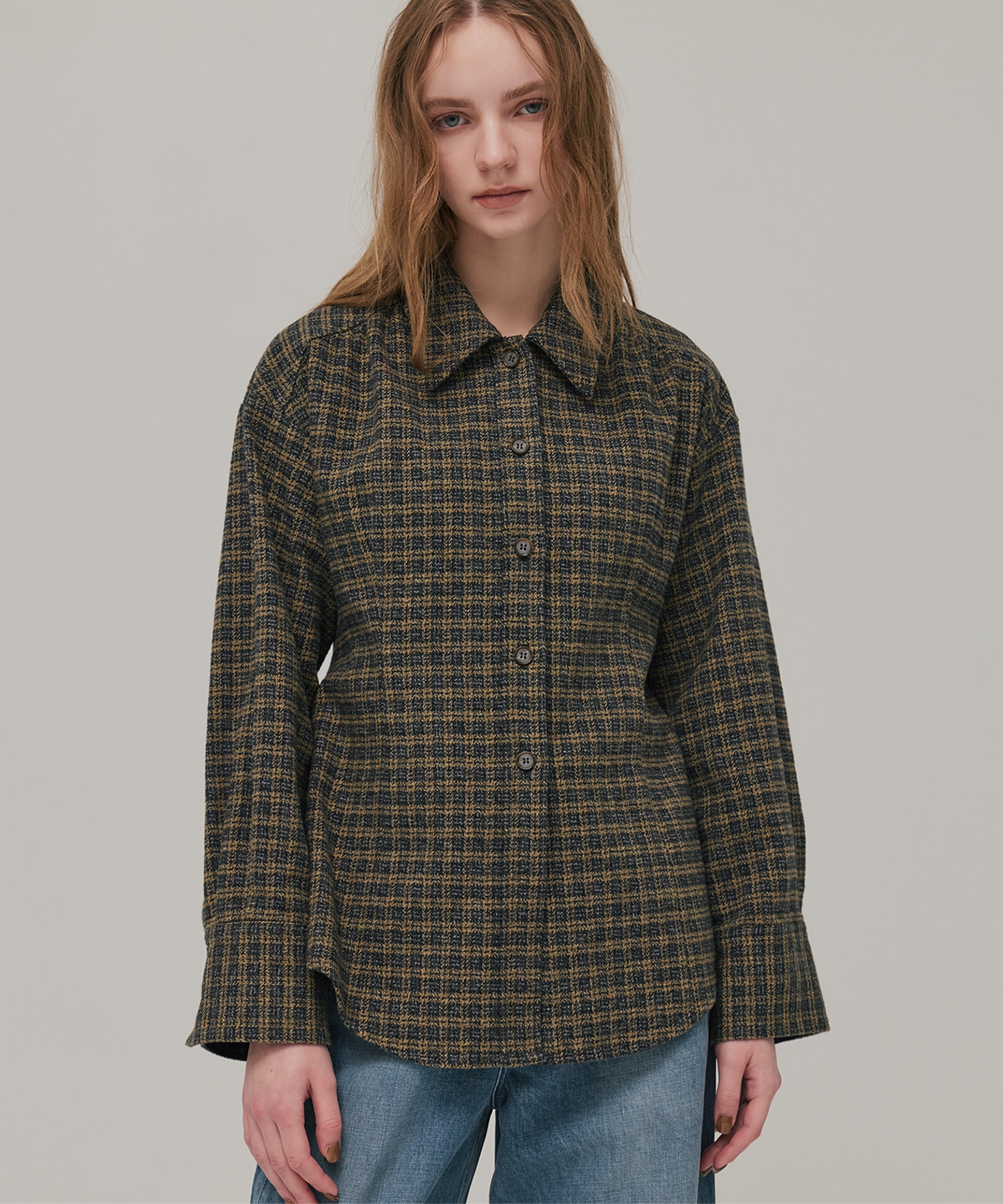 ソフトネルオーバーチェックシャツ