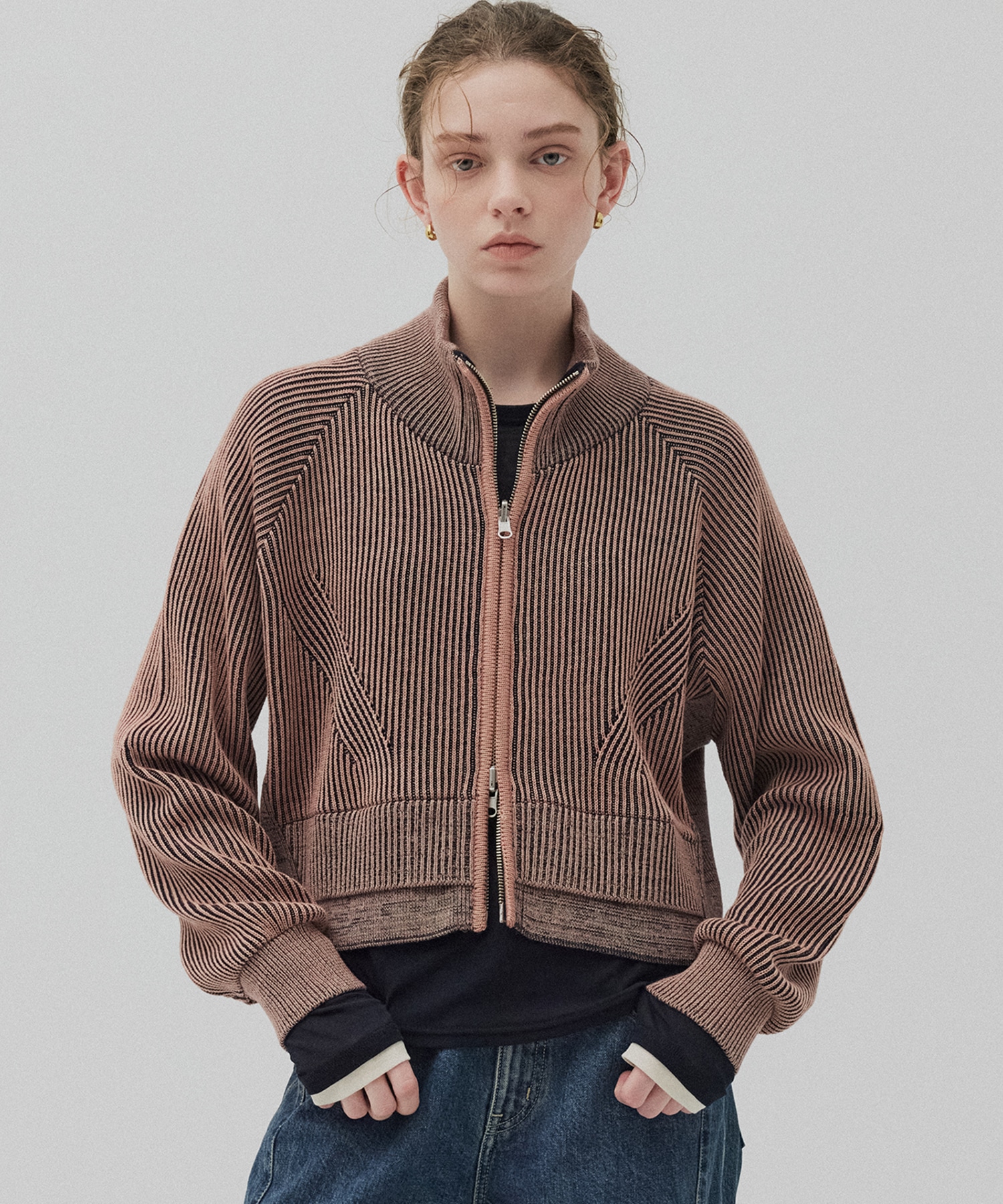 ダブルリブリバードライバーズニット