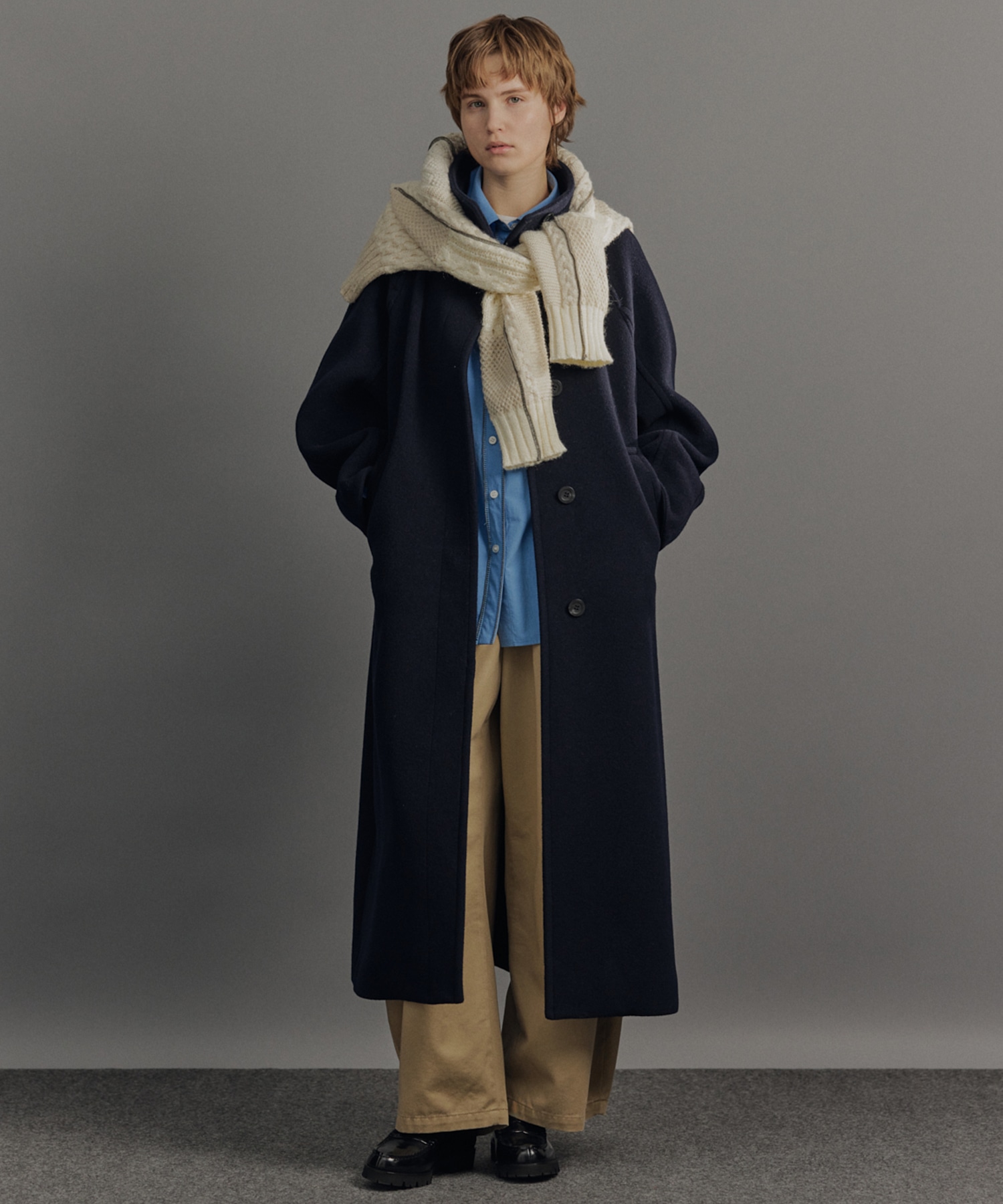 SUPER140スタンドカラーコート