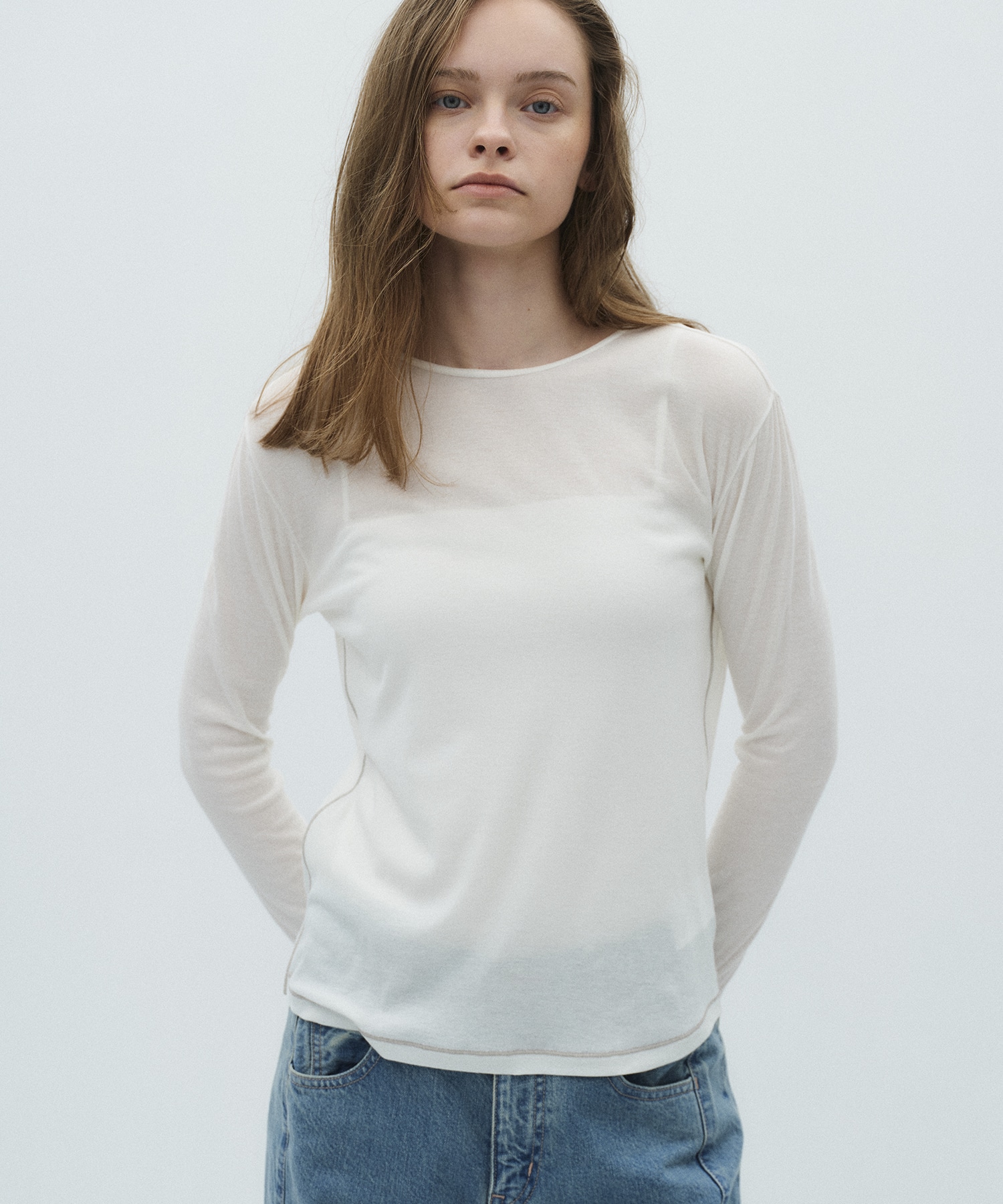 ミニマルコットンシアーTOP