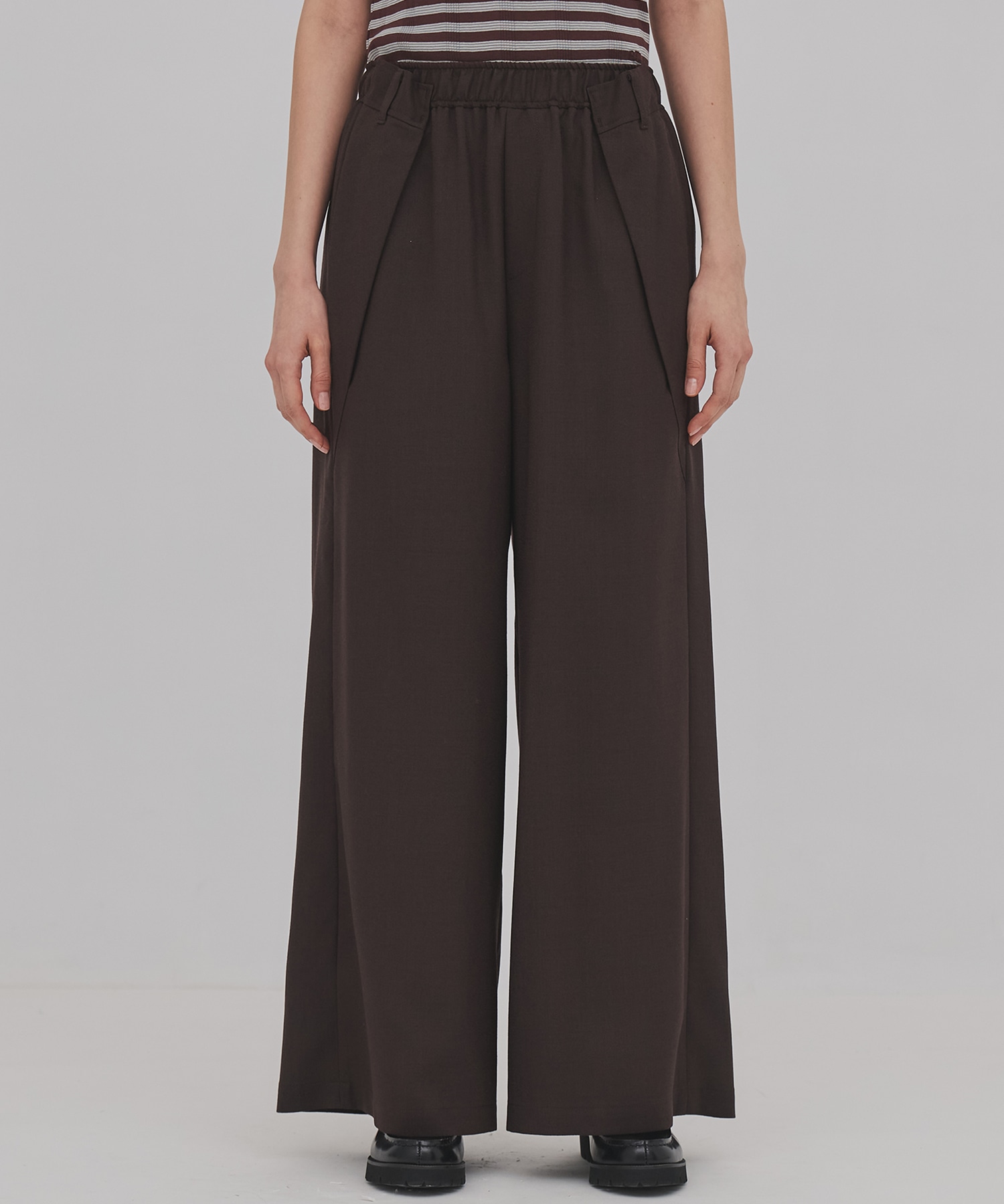 ウールジョーゼットパンツ