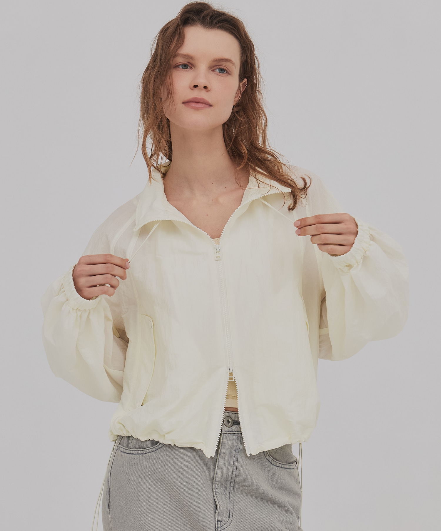 エアロンスタンドシェルブルゾン