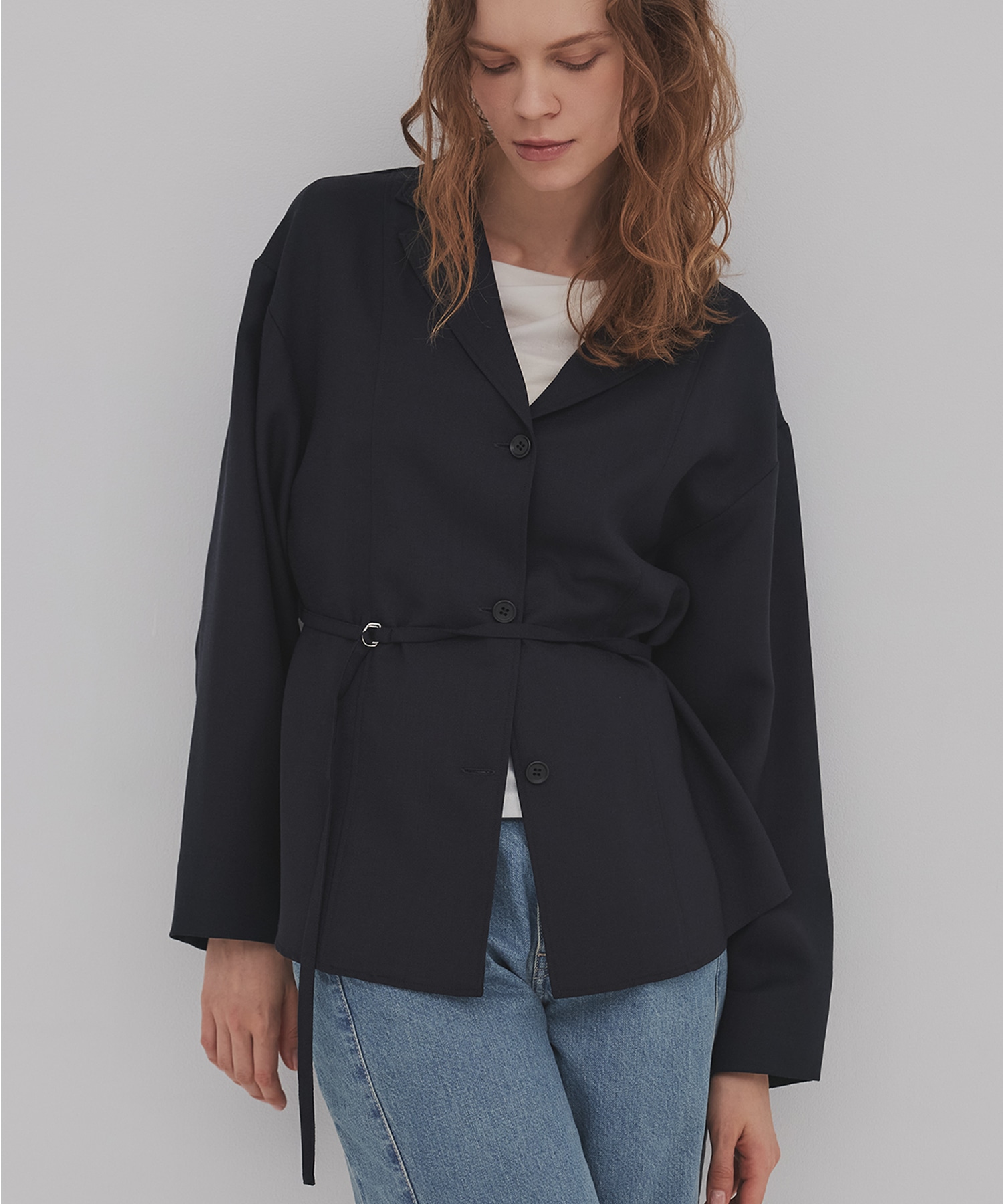 ウールジョーゼットジャケット