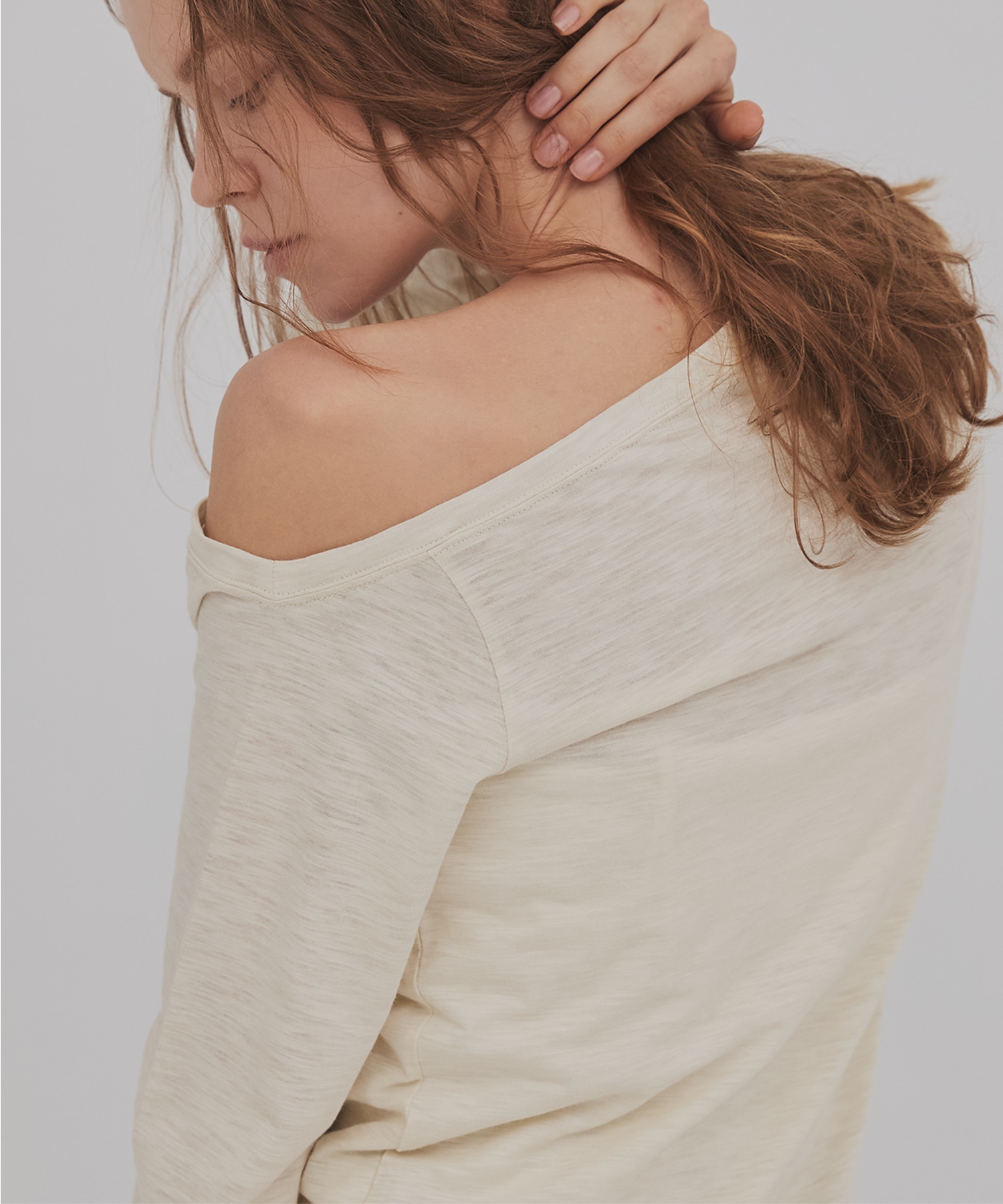 メランジワンショルダーTEE