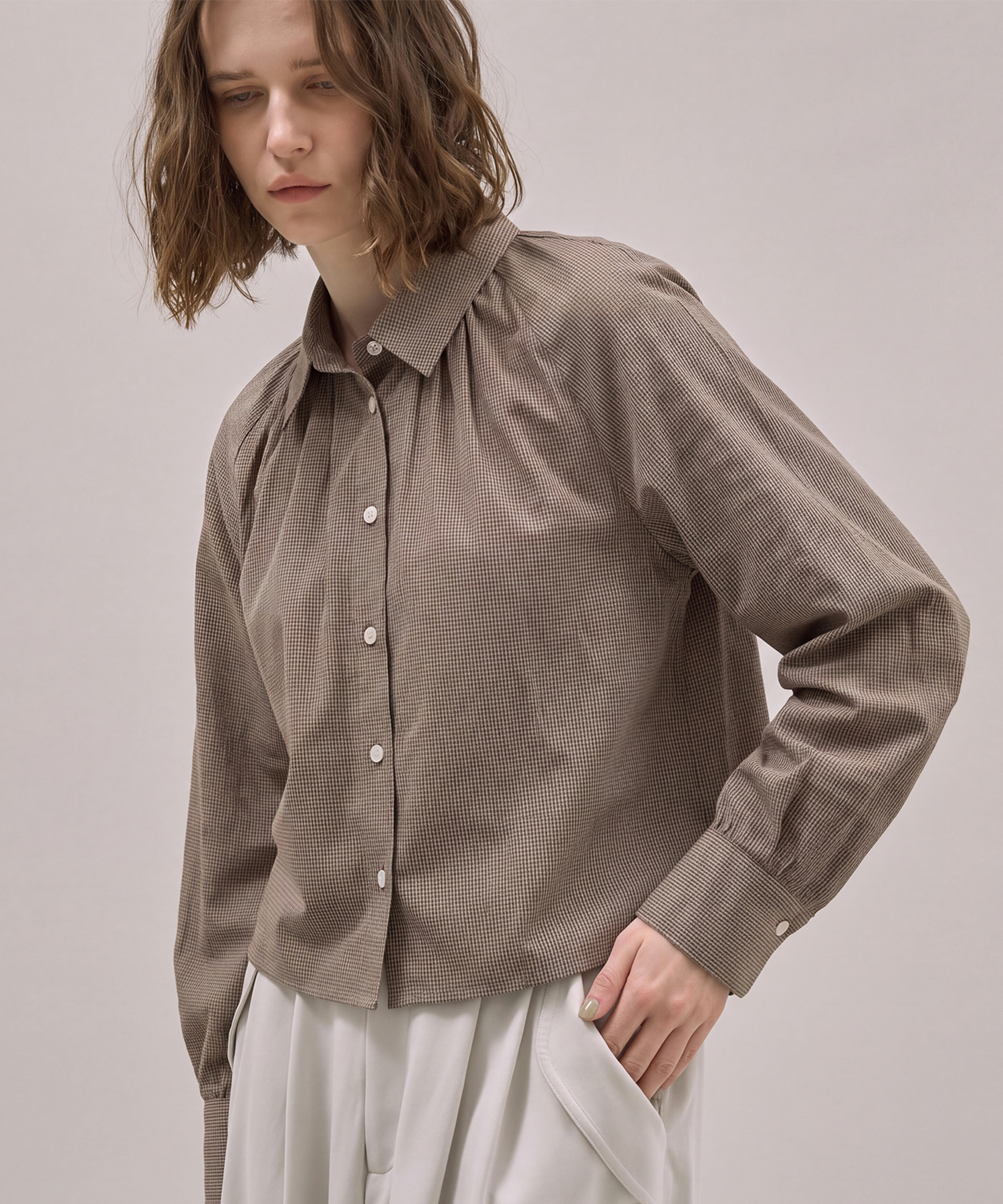 【再入荷】テントラインコットンショートシャツ