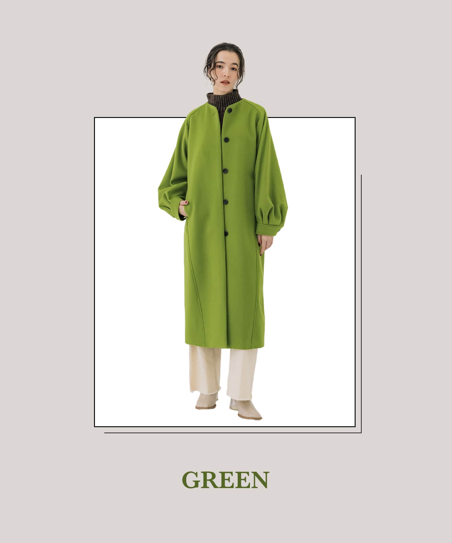 COLLARLESS COAT 23AW|PUBLIC TOKYO ONLINE STORE COLLARLESS COAT 23AW|PUBLIC TOKYO ONLINE STORE